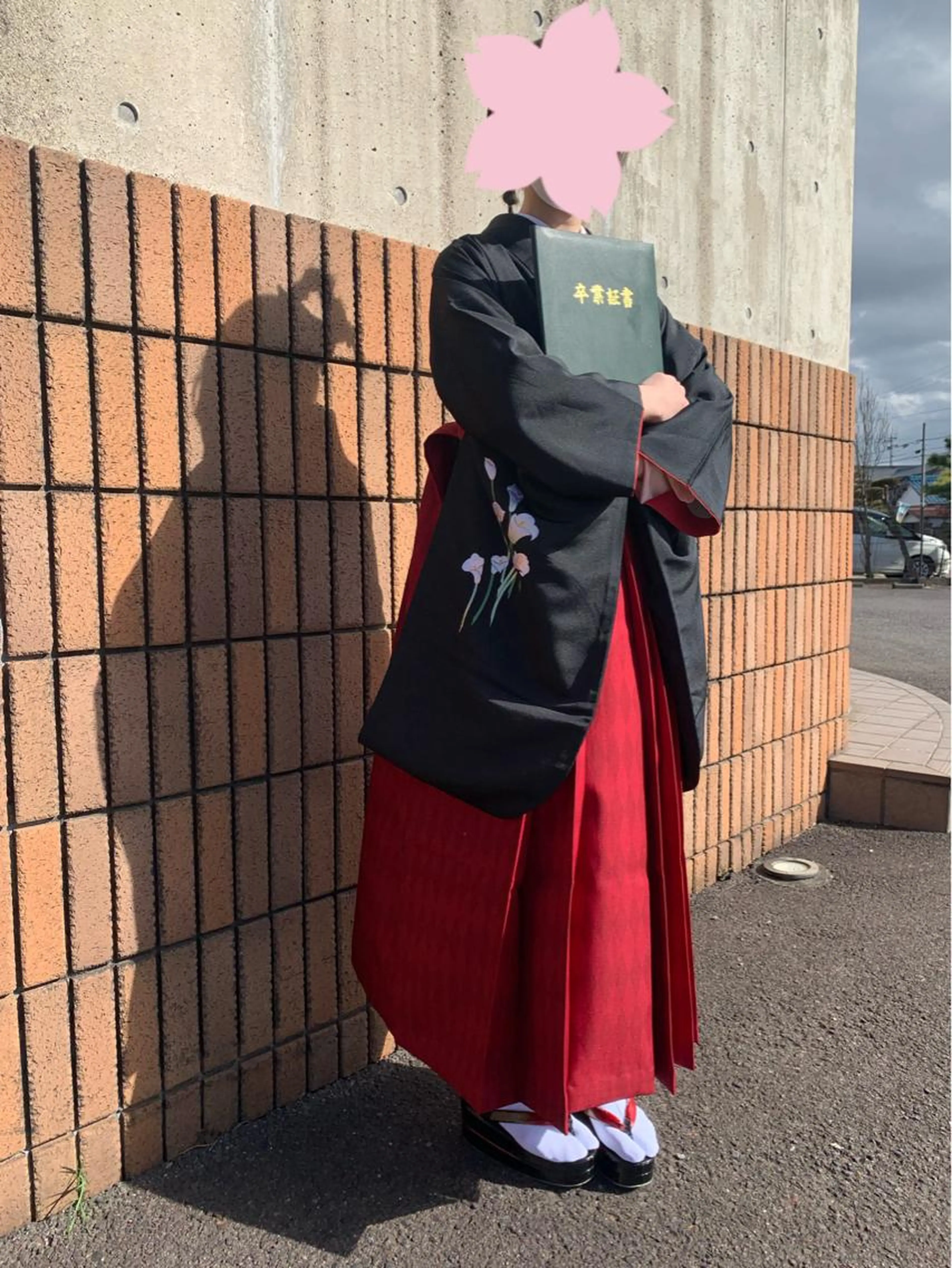 卒業袴着付けの写真