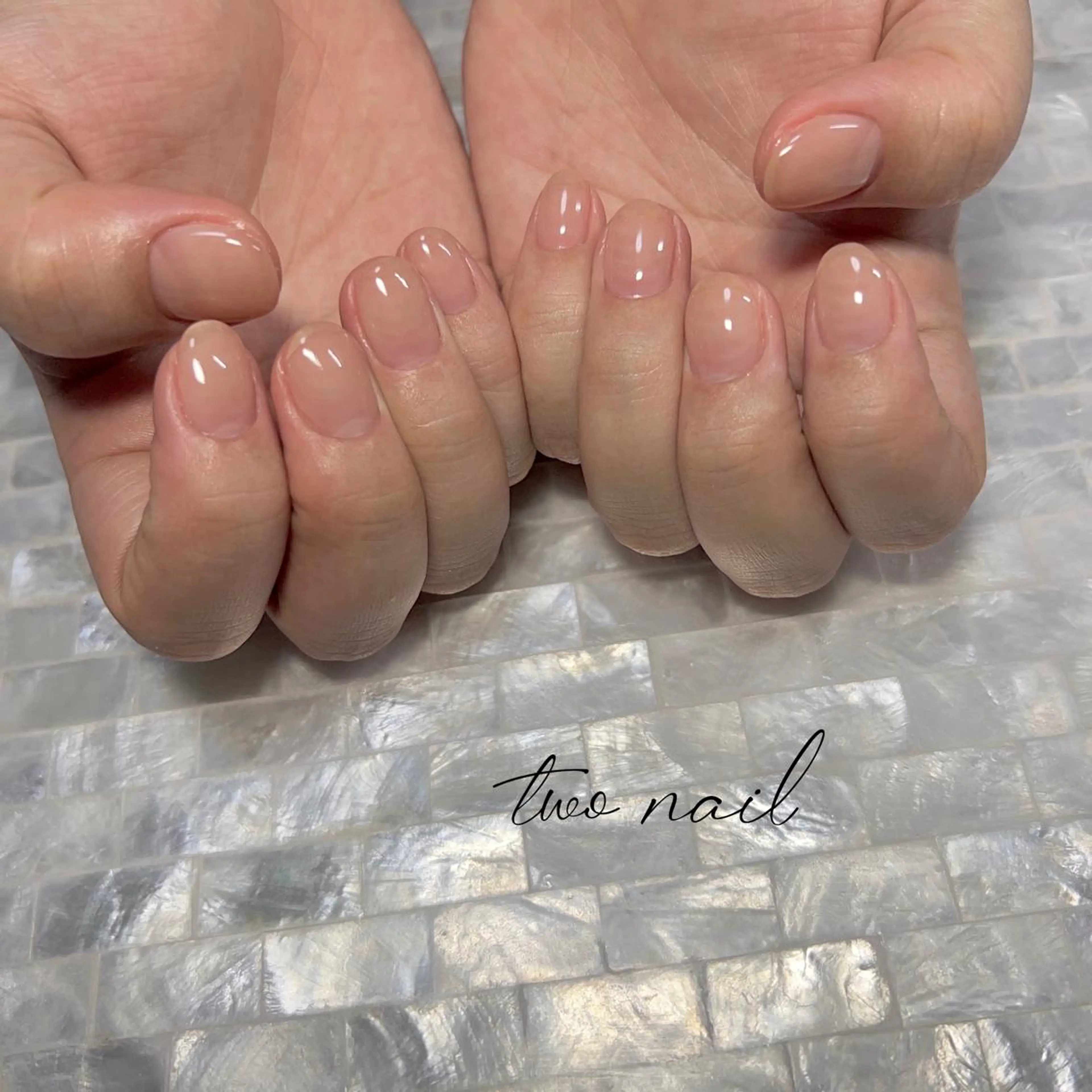 ネイル アートネイル ブラウン フットネイル ハート ニュアンスネイル ハンドネイル two nailのネイルデザイン