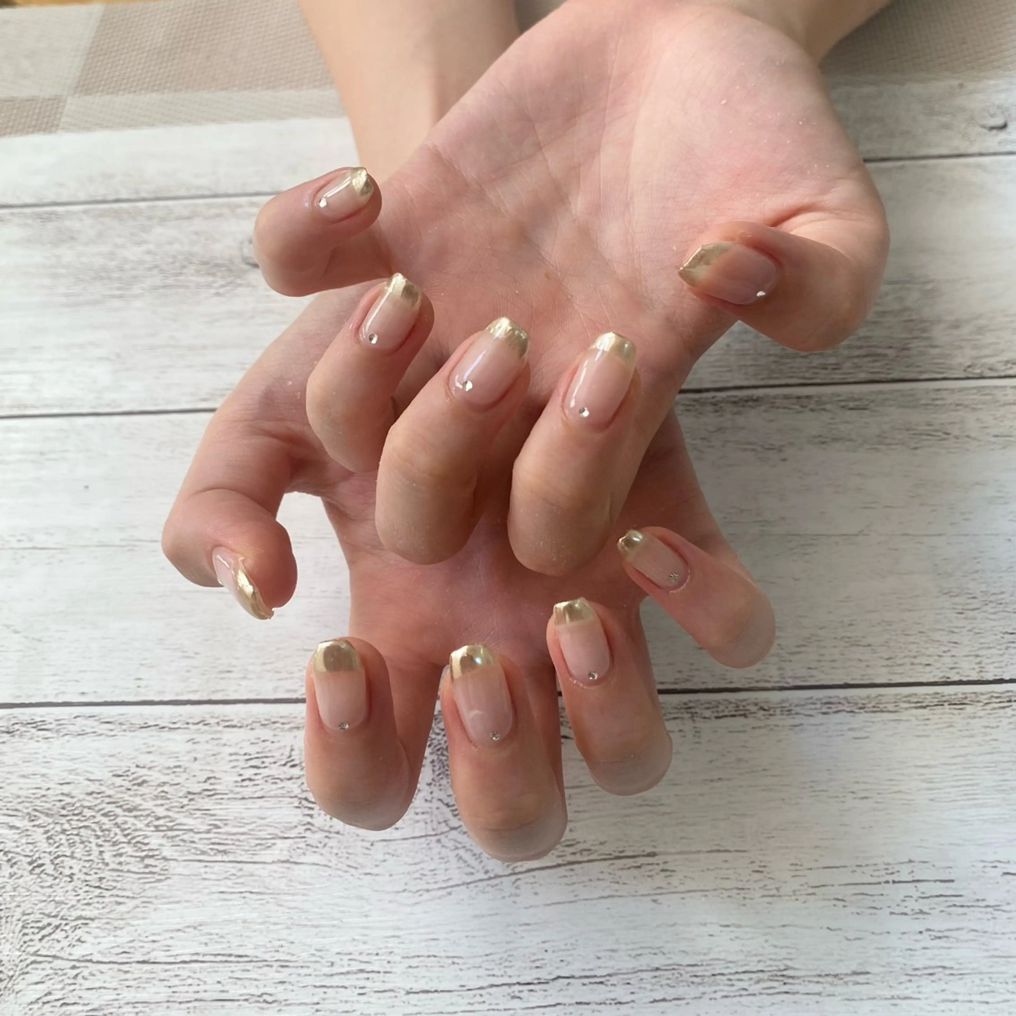 ネイル フレンチネイル ミラーネイル ハンドネイル nail salon muuのネイルデザイン