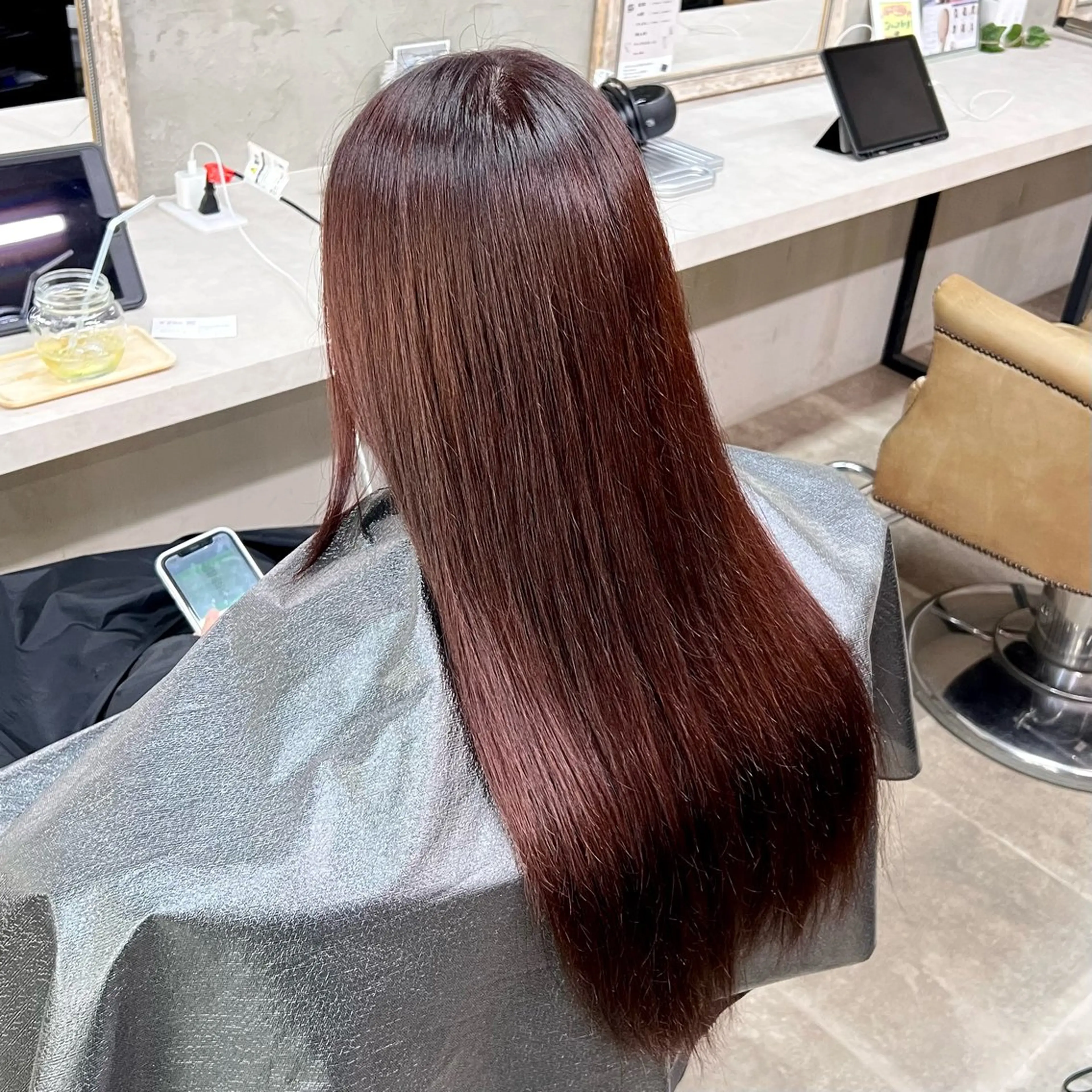 ロング カラー レッドカラー Blast Erikaのヘアスタイル