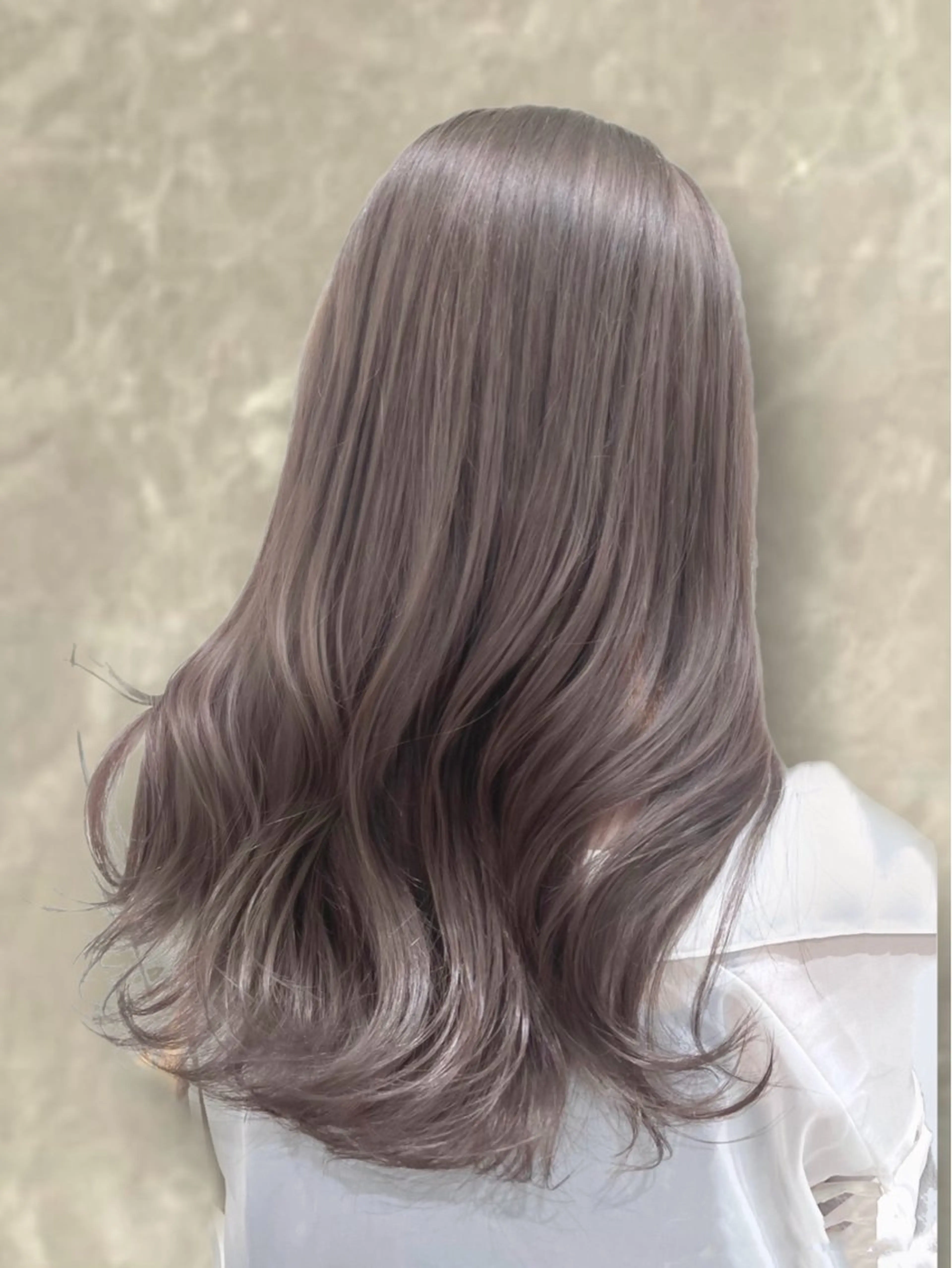 ミディアム カラー ヘアカラー 心斎橋/ブリーチなし 髪質改善/レイヤーのヘアスタイル