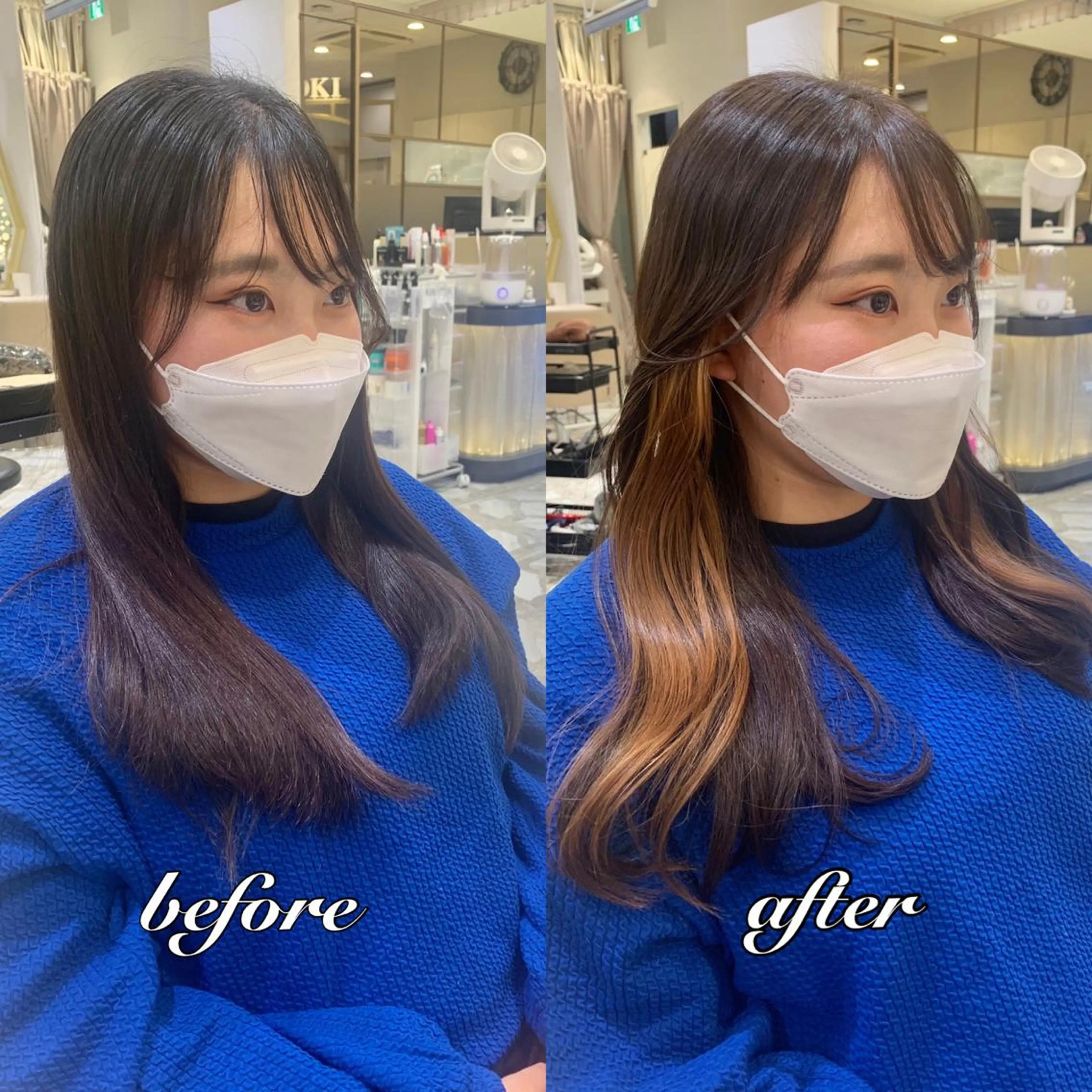 セミロング カラー パーマ ヘアアレンジ メンズ キッズ ネイル マツエク・マツパ アイブロウ 《褒められる》 透明感カラー/小嶋のヘアスタイル