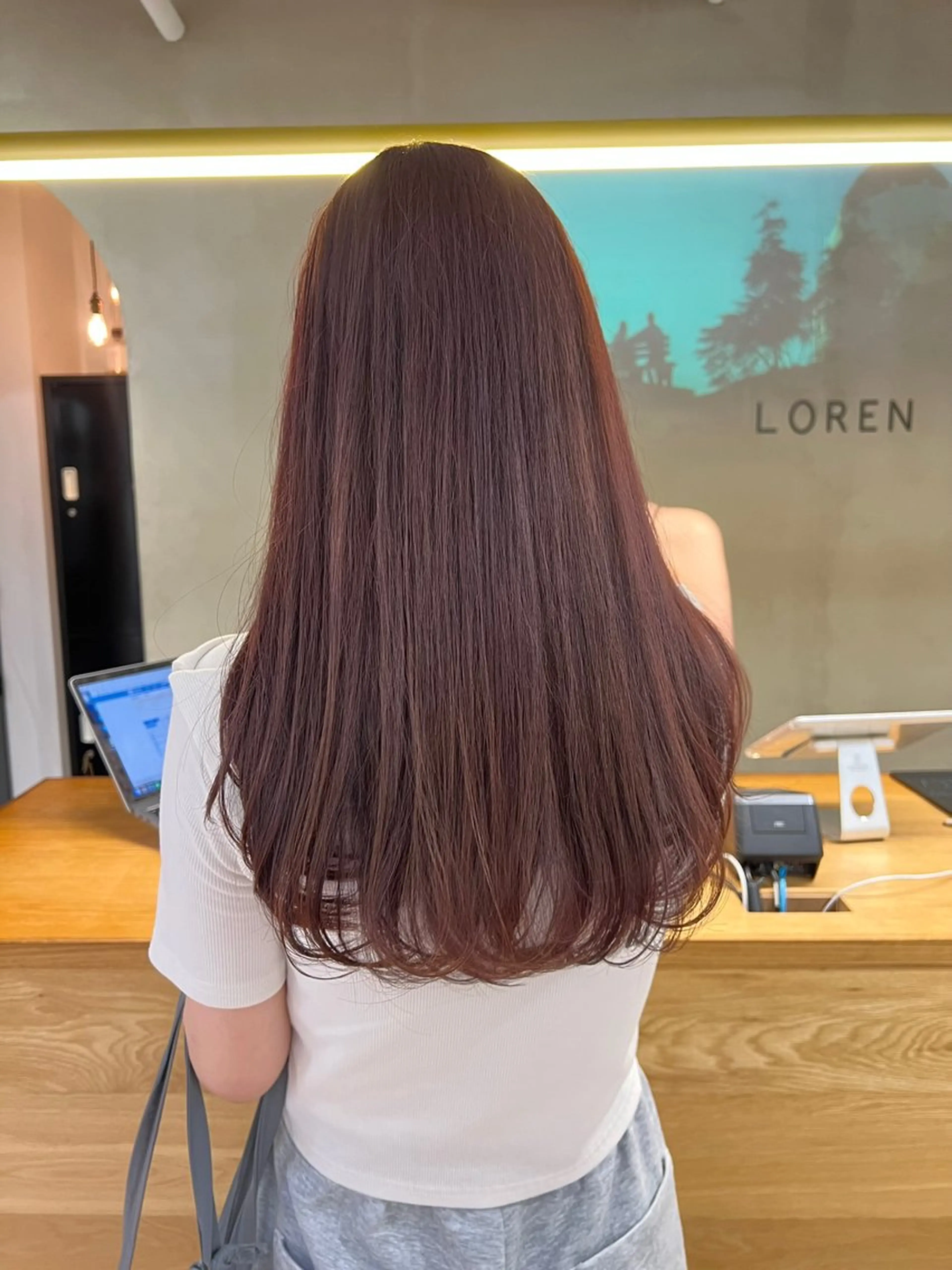 ロング カラー 透明感カラー レイヤーカット/暖色 カラー/mao🎀のヘアスタイル