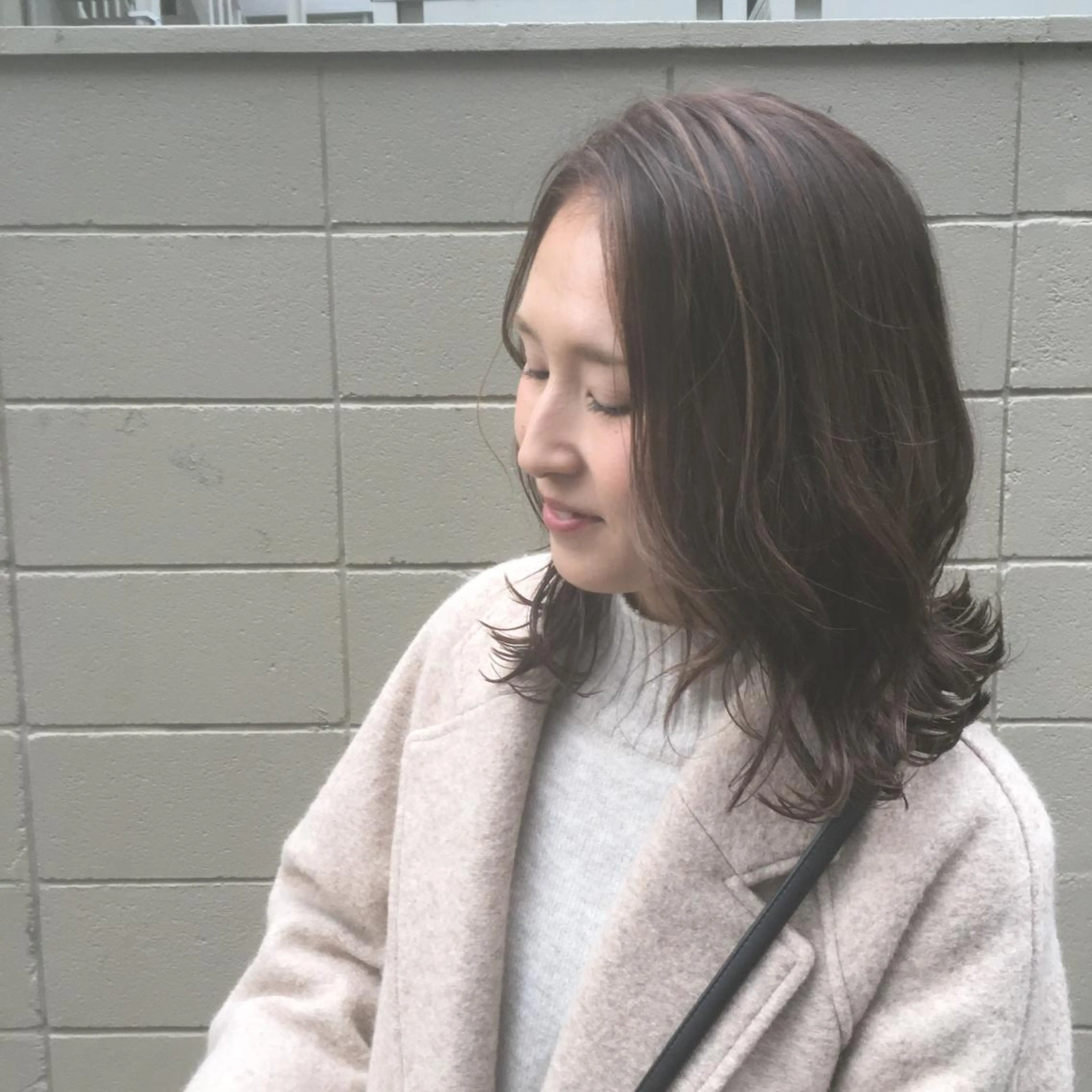 セミロング カラー カット ヘアカラー トリートメント しのはら まどかのヘアスタイル