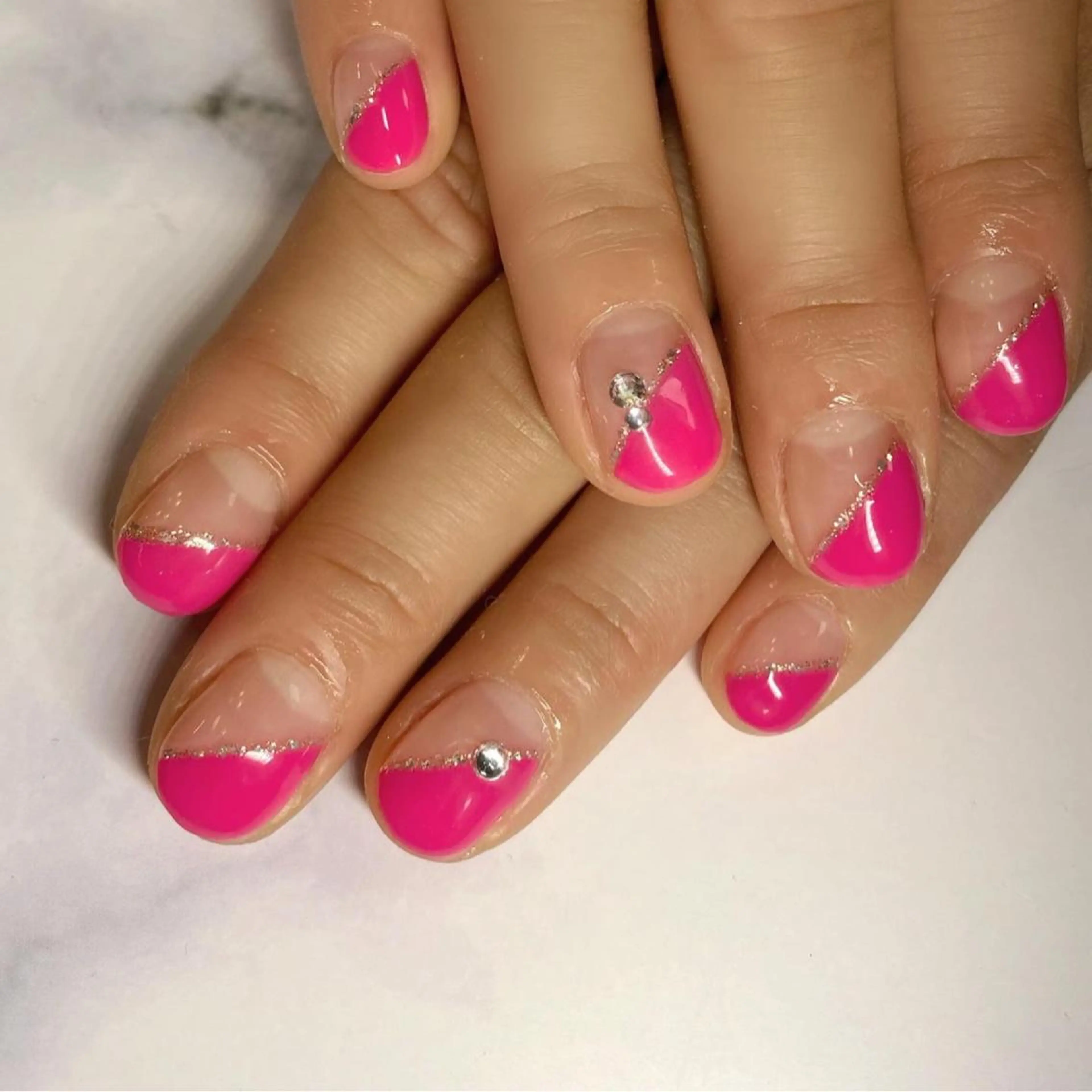 ネイル ピンク ショートネイル Nail ameria megu所属・ameria meguのネイルデザイン