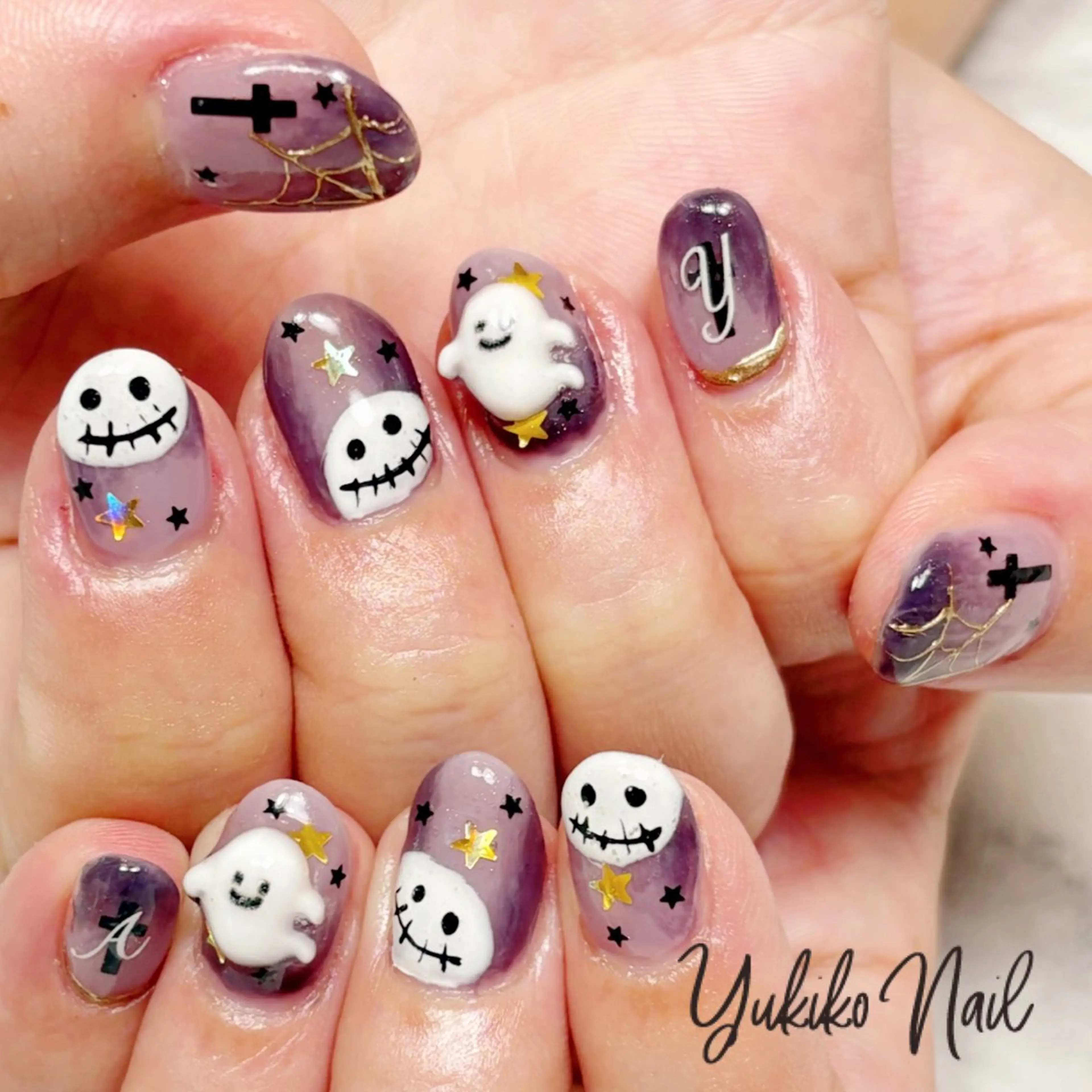 ネイル べっ甲ネイル ハロウィン ユキコ ネイルのネイルデザイン