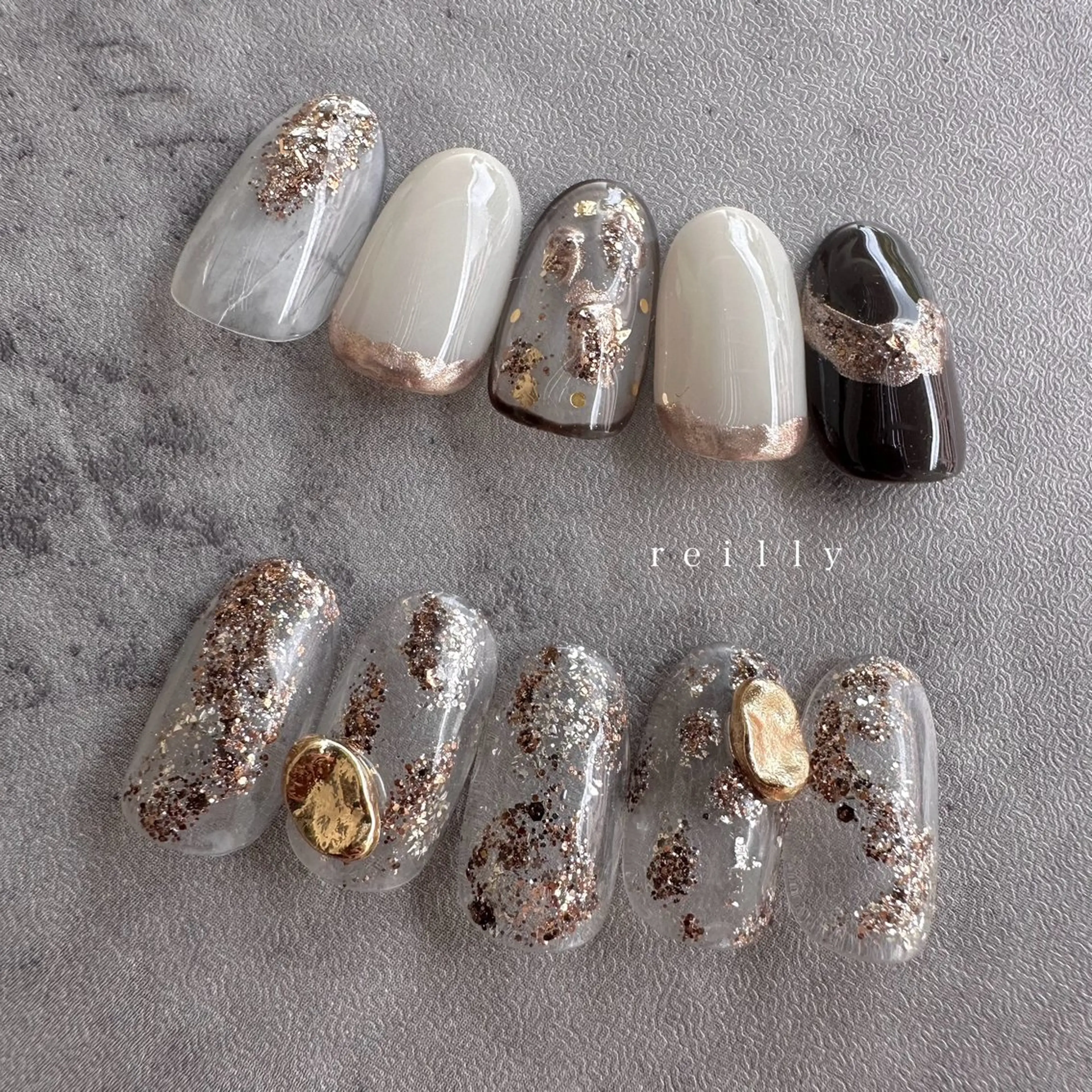 ネイル チークネイル クリアネイル フットネイル フレンチネイル ジェルネイル ハンドネイル Reilly nail.所属・Reillynail レイリーネイルのネイルデザイン