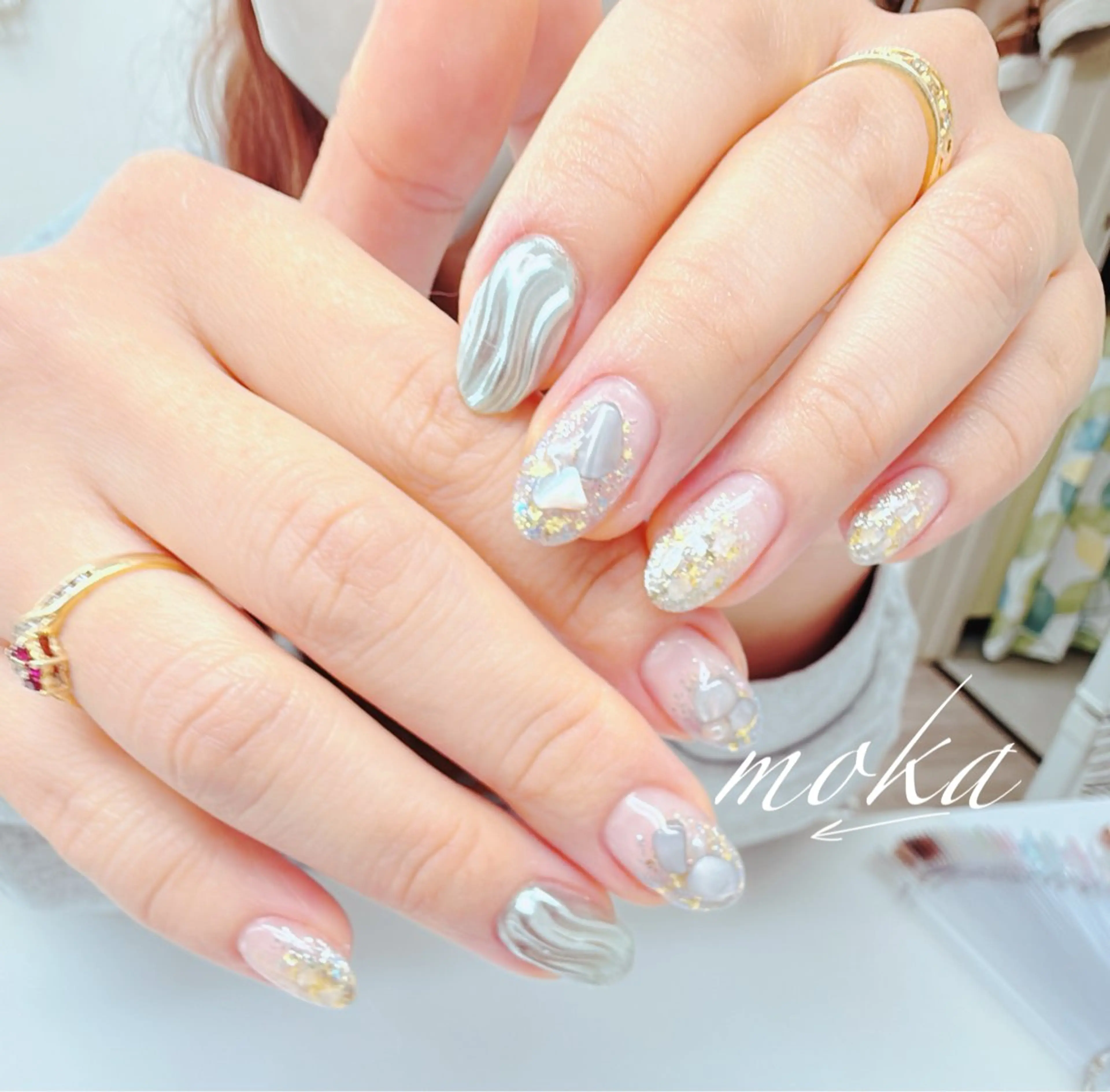 ネイル ハンドネイル ハンドケア 胡蝶蘭レディースサロ ンNailMOKAのネイルデザイン