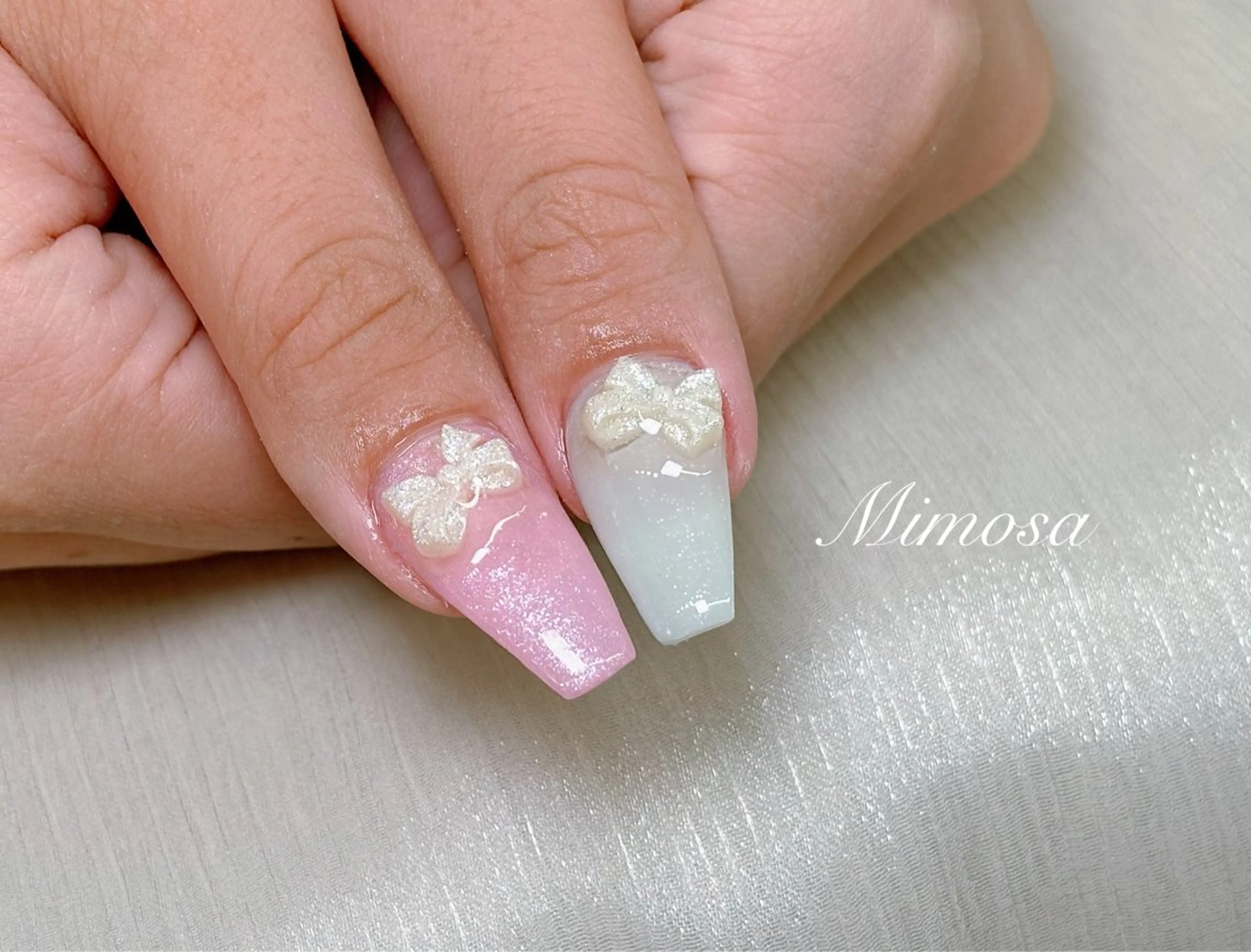 ネイル ネイルチップ ハンドネイル 🫧Mimosa 吉祥寺のネイルデザイン