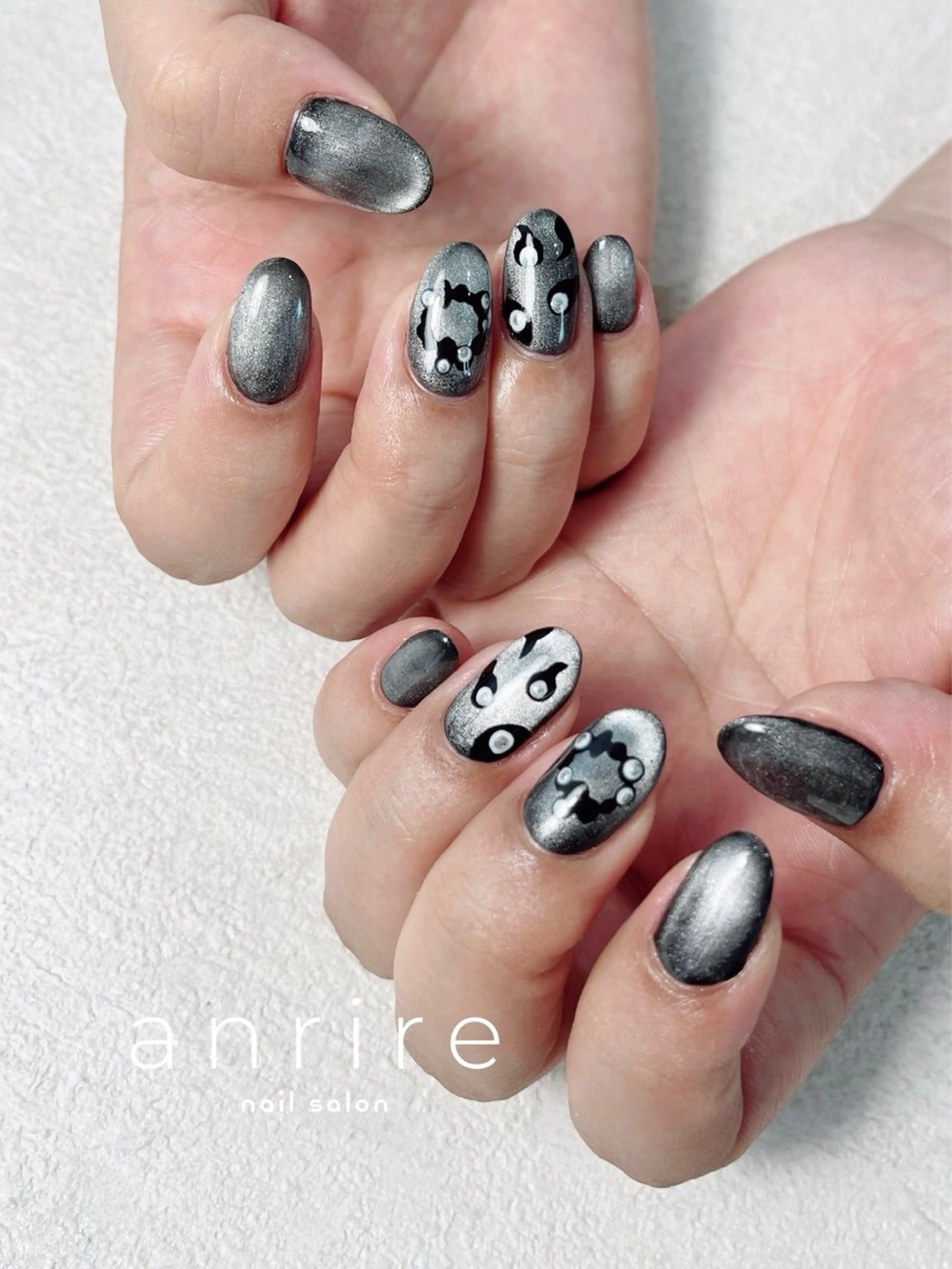 ネイル ジェルネイル キラキラネイル ラメ(グリッター) マグネットネイル パラジェル ハンドネイル nail salon anrire〜アンリール〜所属・nailsalon anrireのネイルデザイン
