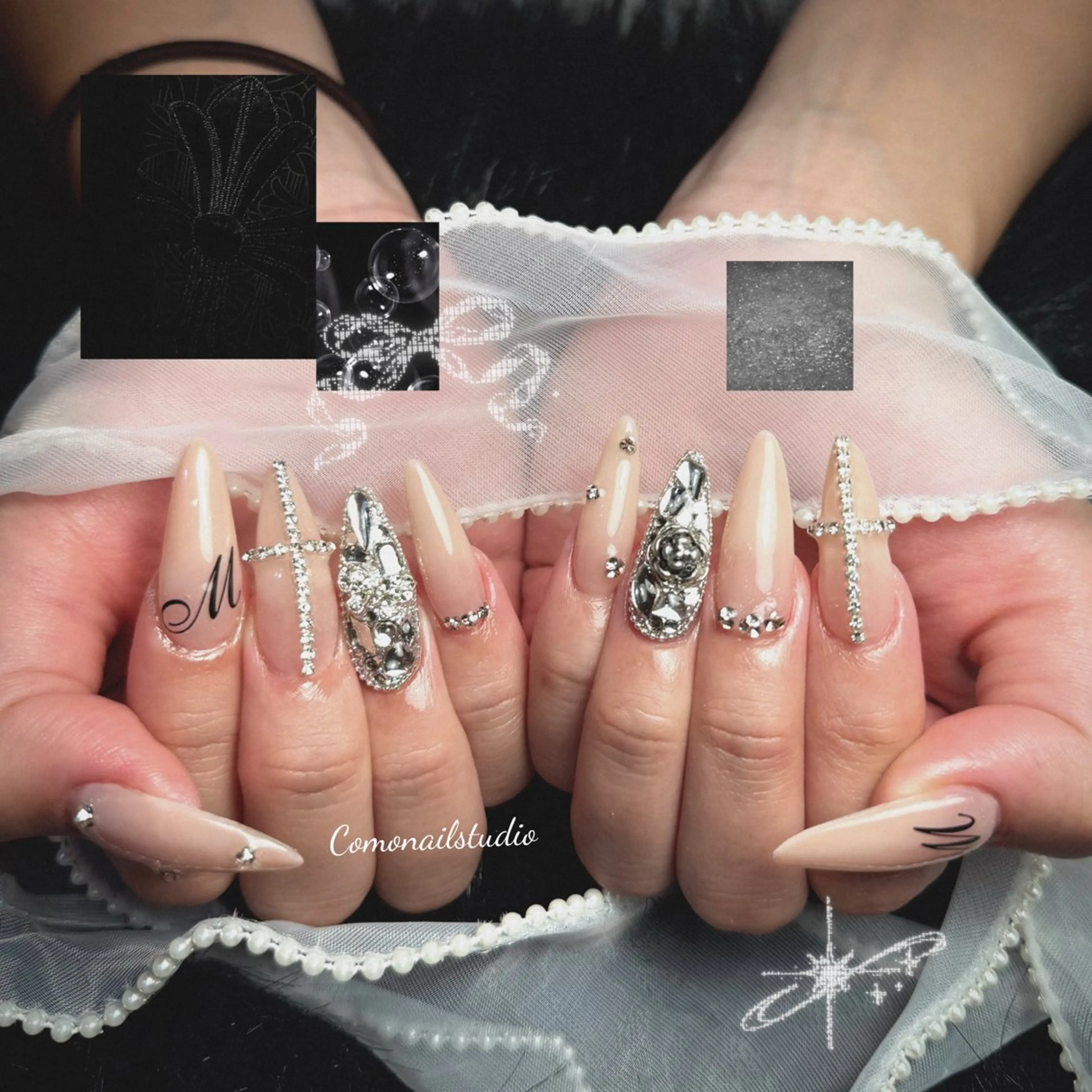 ネイル フレンチネイル グラデーション 韓国ネイル マグネットネイル シンプルネイル ハンドネイル CoMo Nail Studio所属・CoMo Nailのネイルデザイン