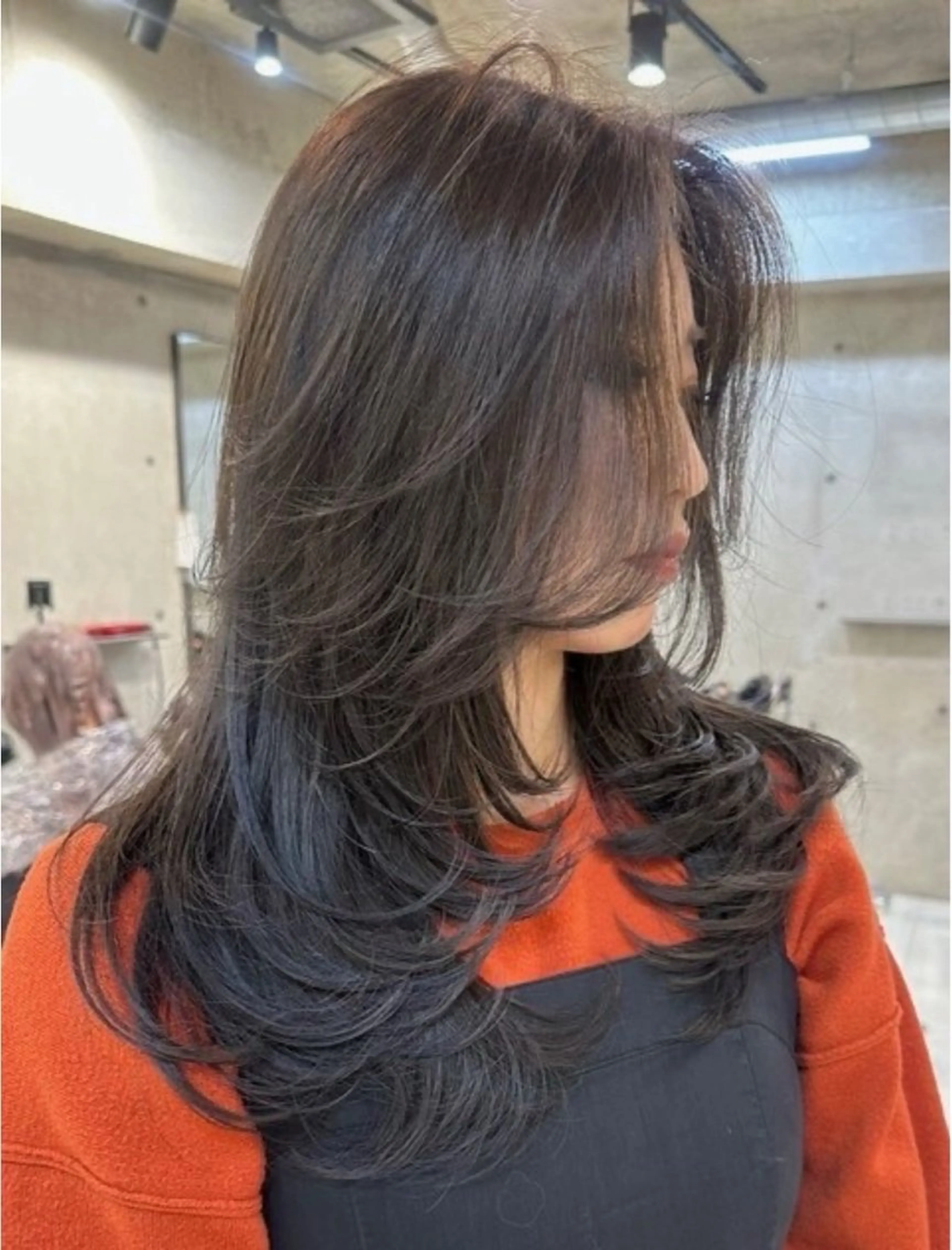 セミロング 顔周りカット レイヤーカット 小顔カット CIELO beauty所属・✴︎ Rinaのヘアスタイル