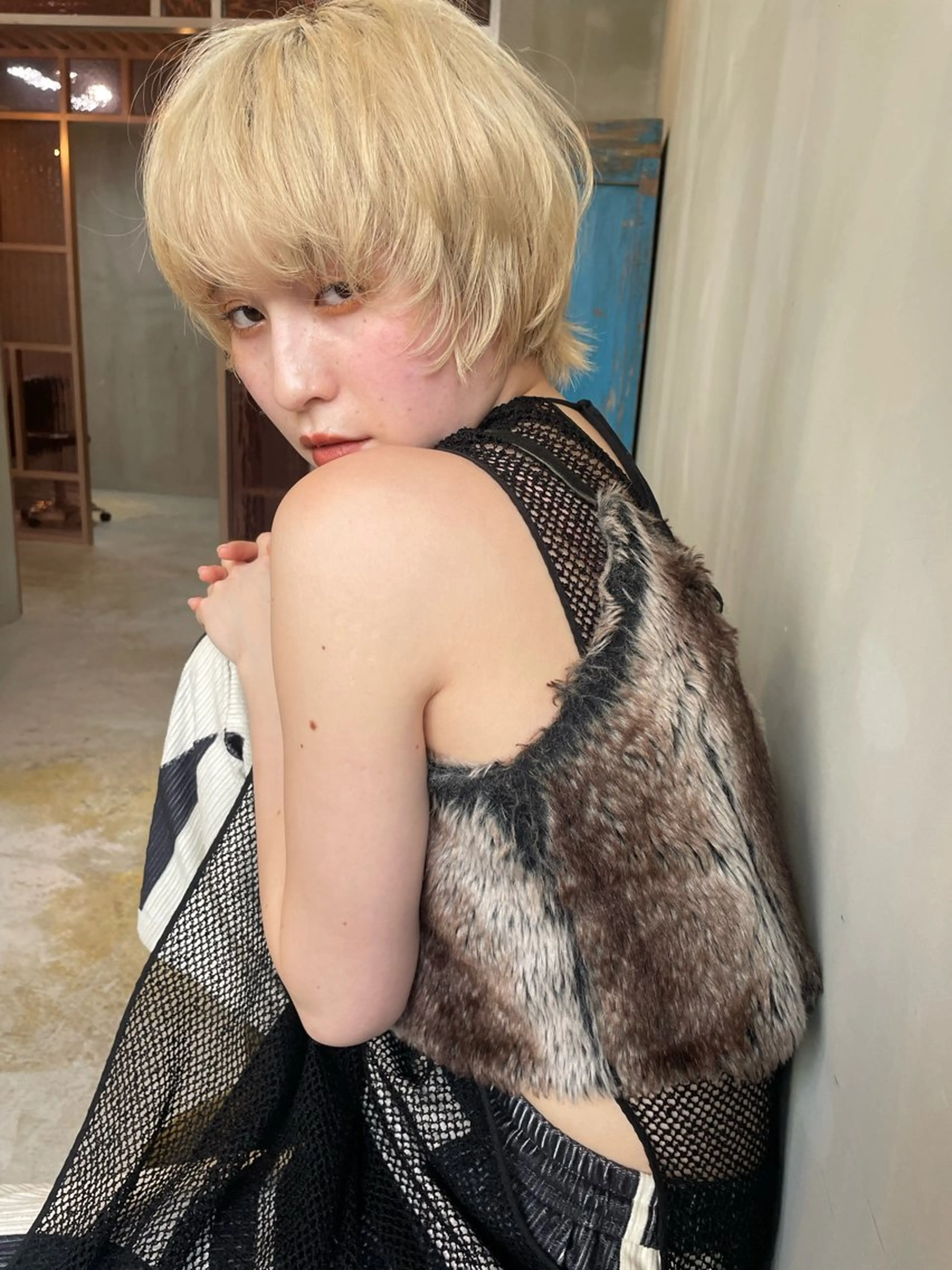 ショート カラー カット ヘアカラー トリートメント ショート/ボブ/ 心斎橋/宮脇美奈のヘアスタイル