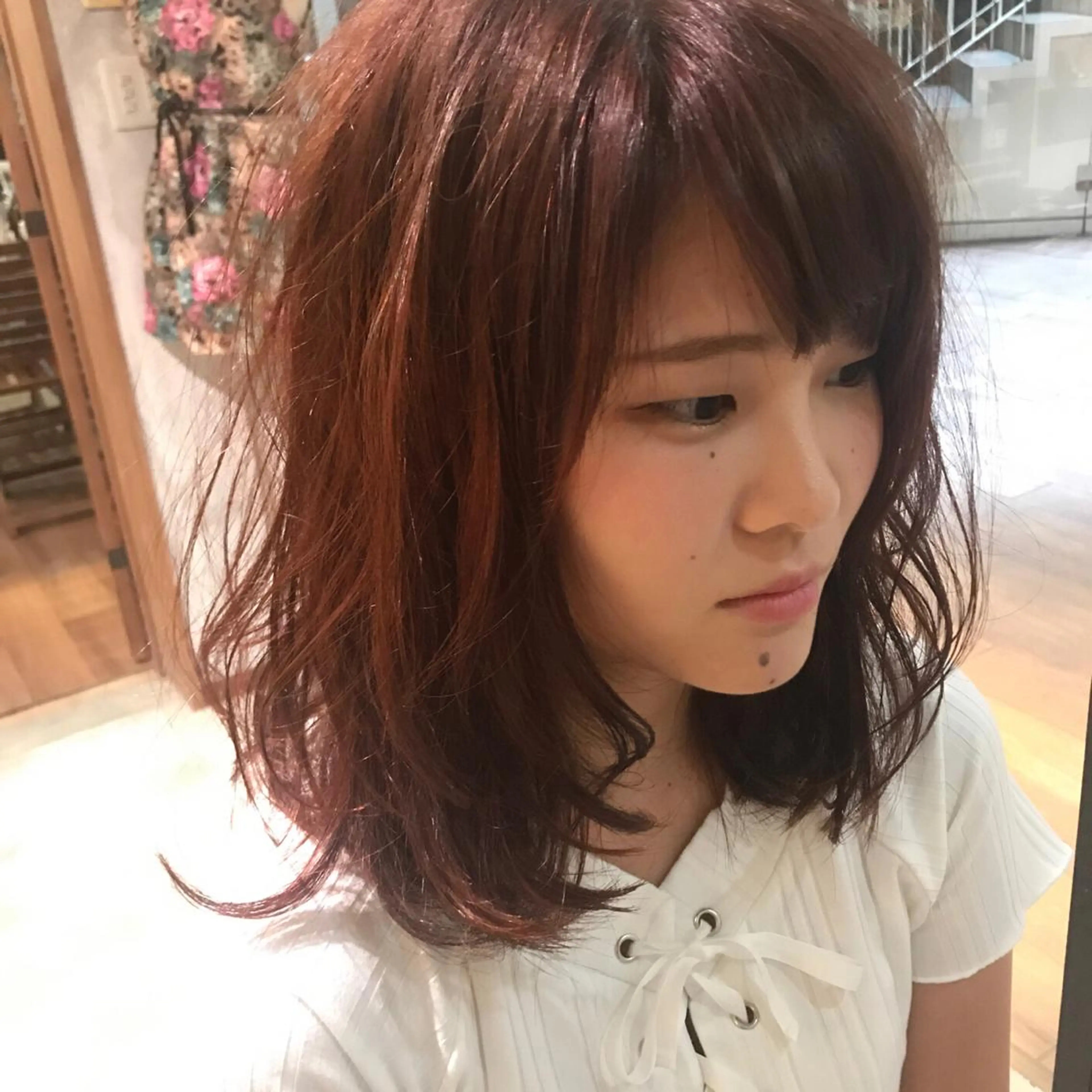 ミディアム カラー ラベンダーカラー ピンクカラー 松村 崇弘のヘアスタイル