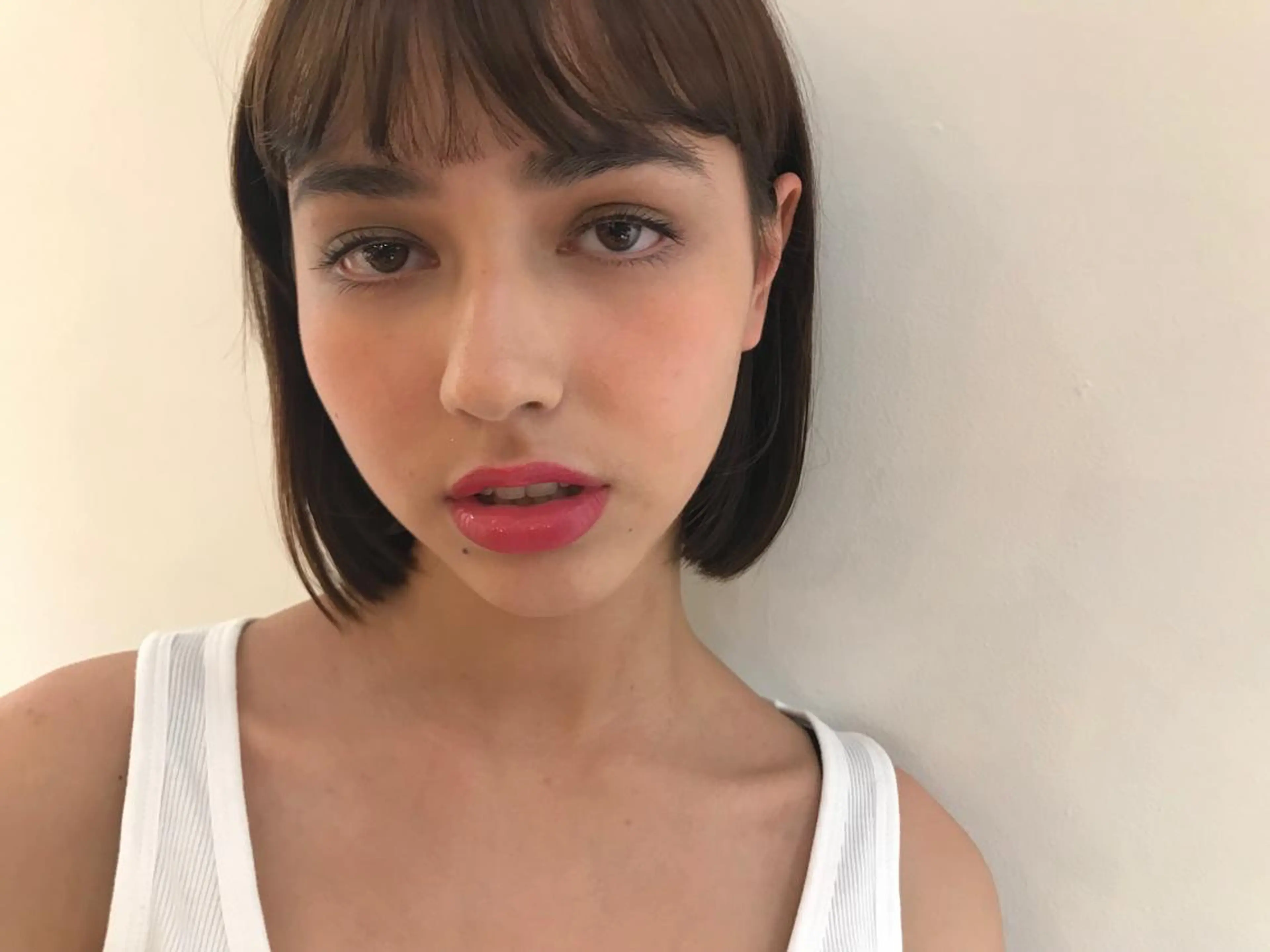 ☆マスクの湿気でパヤパヤと広がりとはおさらば◎さらさらトリートメントストレート+スタイルカット✂︎の写真