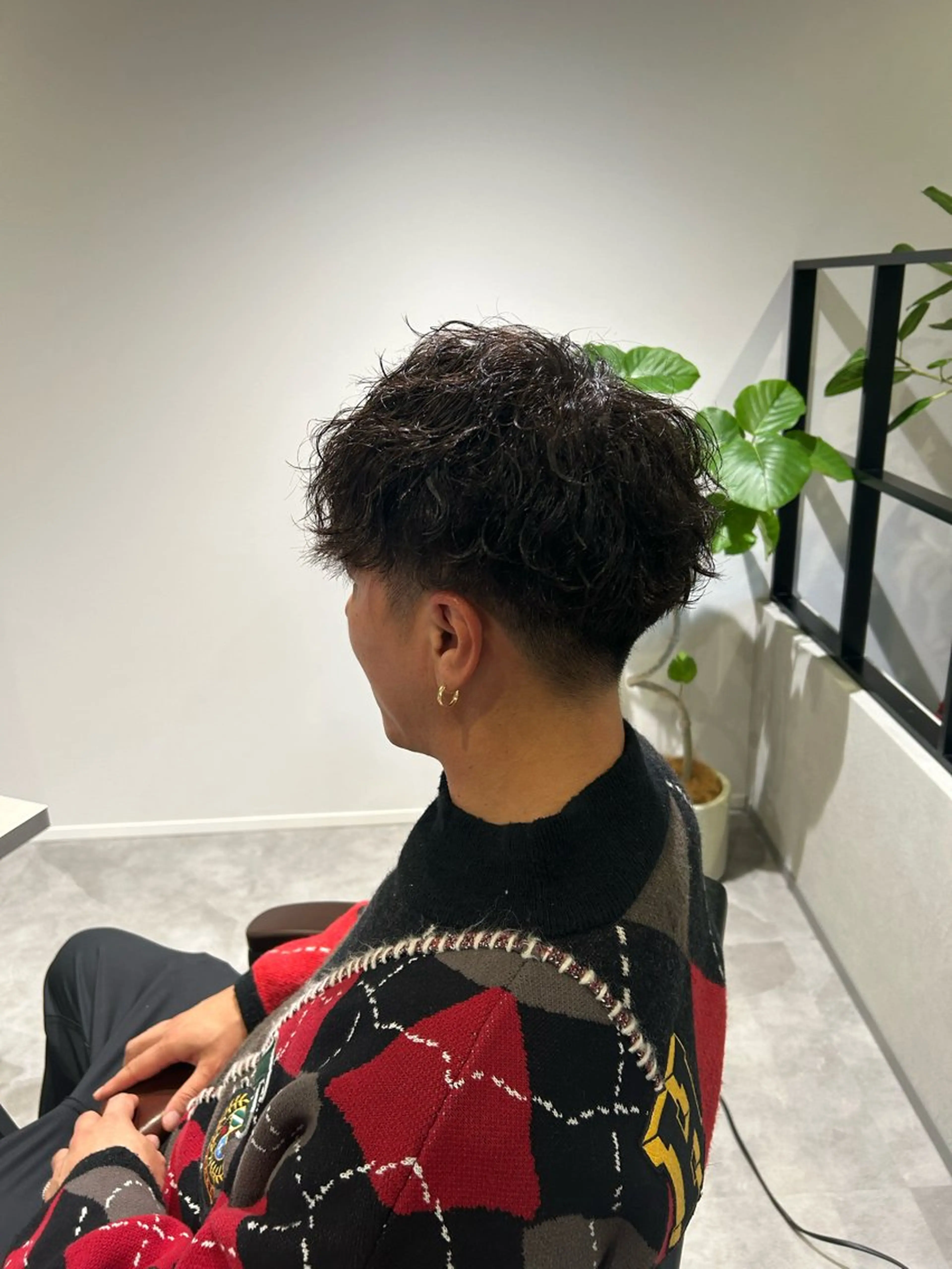 パーマ メンズ 松本 玲菜のヘアスタイル