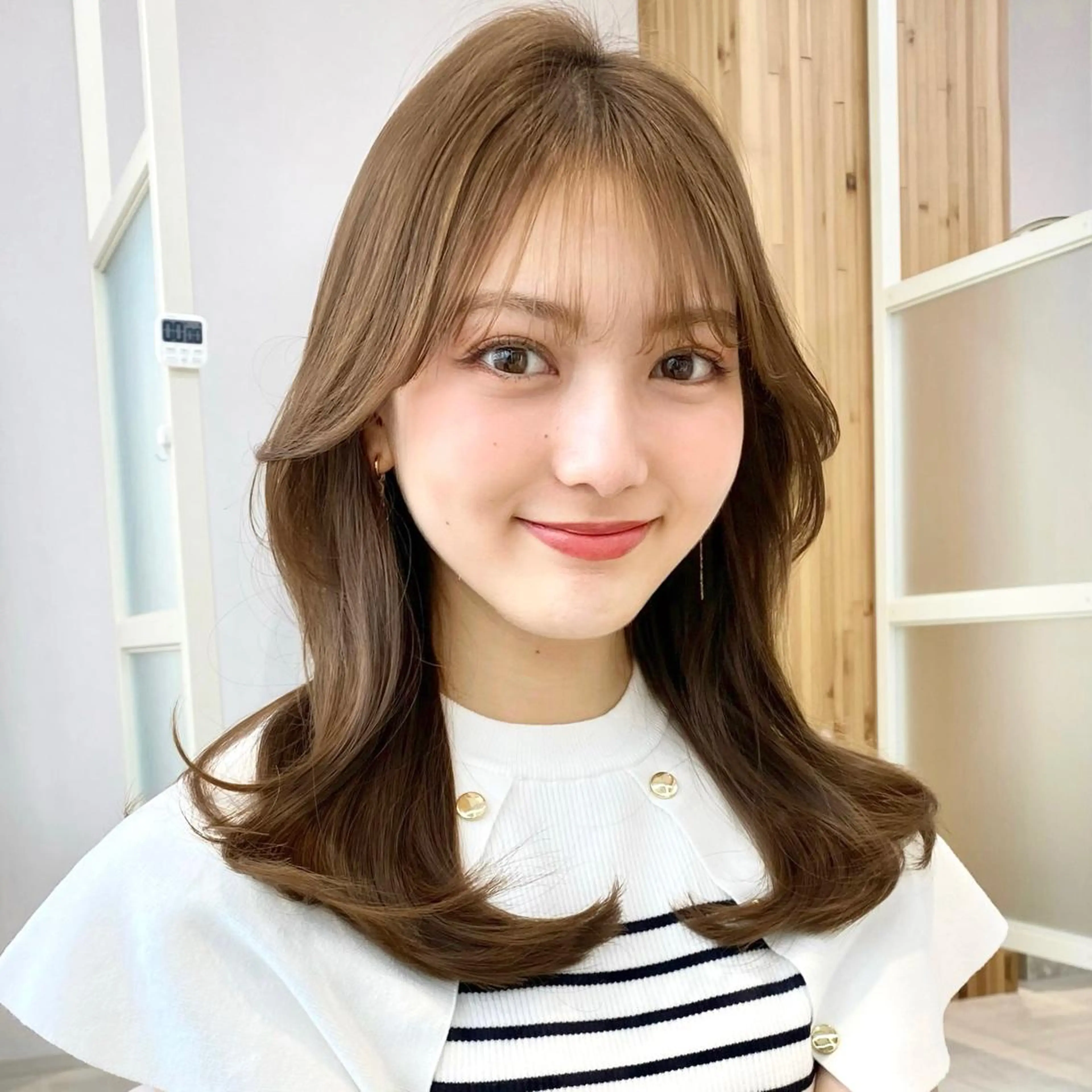 セミロング 韓国風ヘア レイヤーカット カット ヘアカラー トリートメント 韓国くびれレイヤー 🇰🇷はづきのヘアスタイル