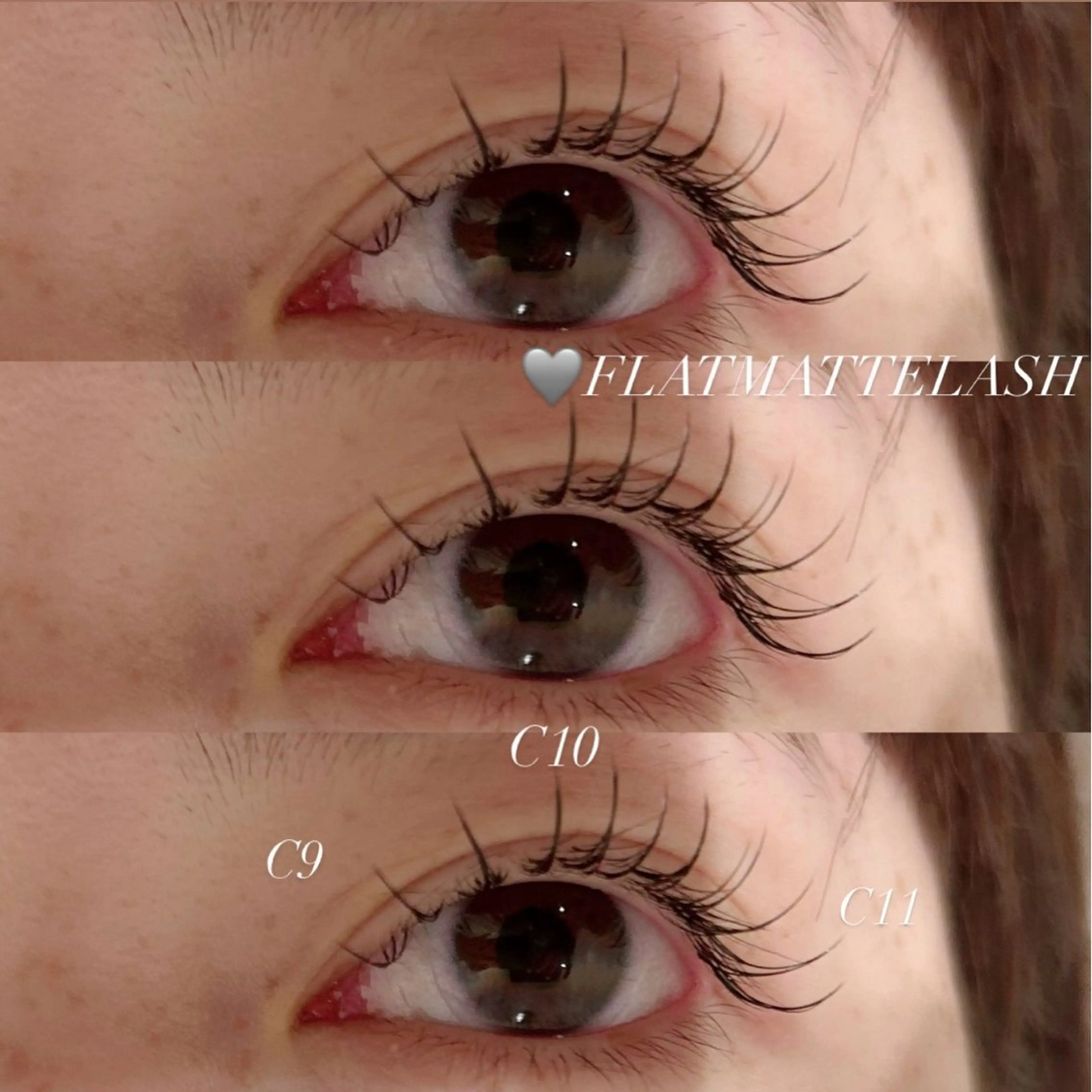 マツエク・マツパ 束感まつ毛 Cカール フラットラッシュ 目尻長め マツエク Jouir miyuuのマツエク・マツパデザイン