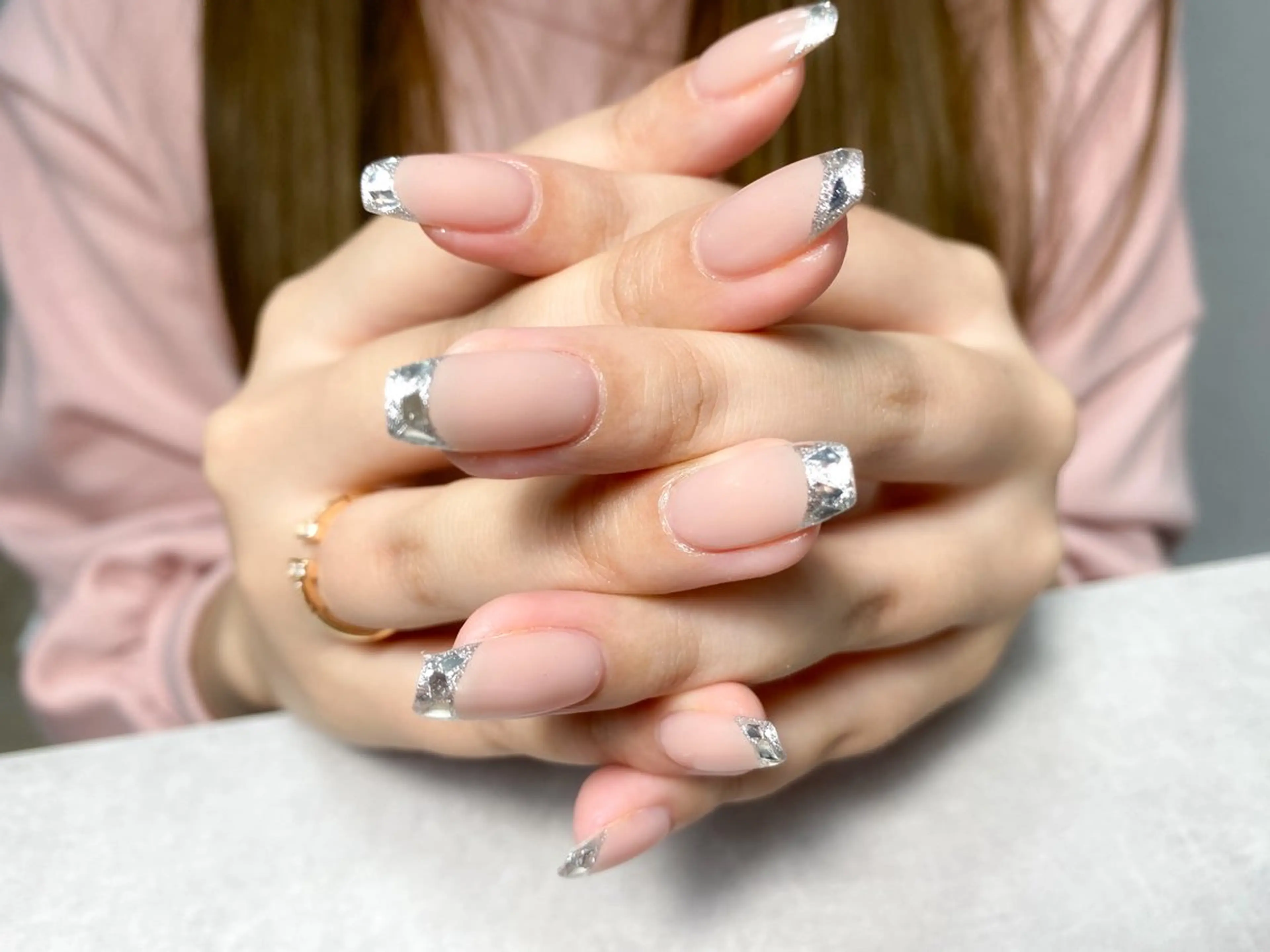 【ハンド】ガラスフレンチ💎の写真