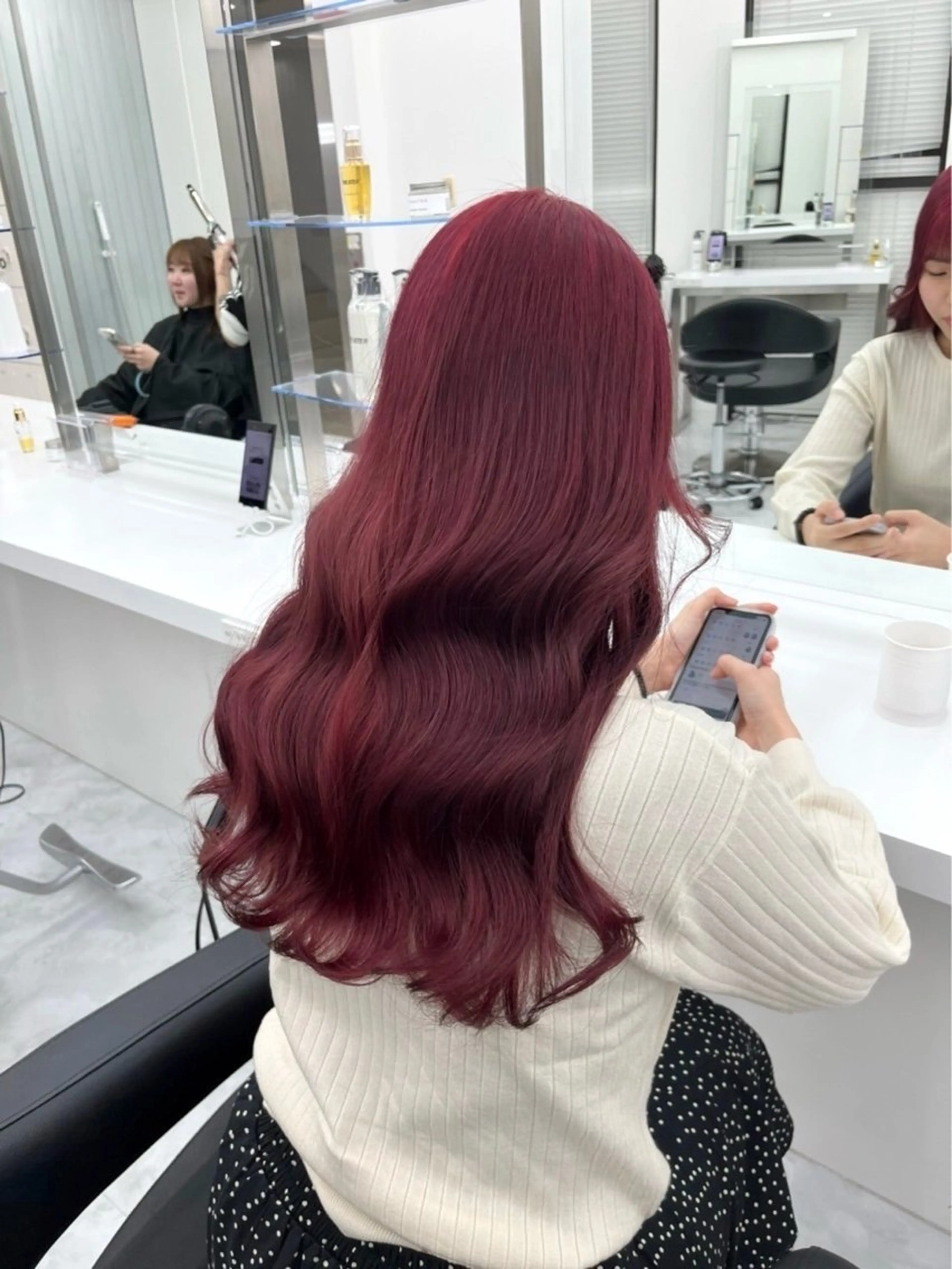 ロング カラー ヘアカラー ダメージレスハイ トーン💖kanonのヘアスタイル