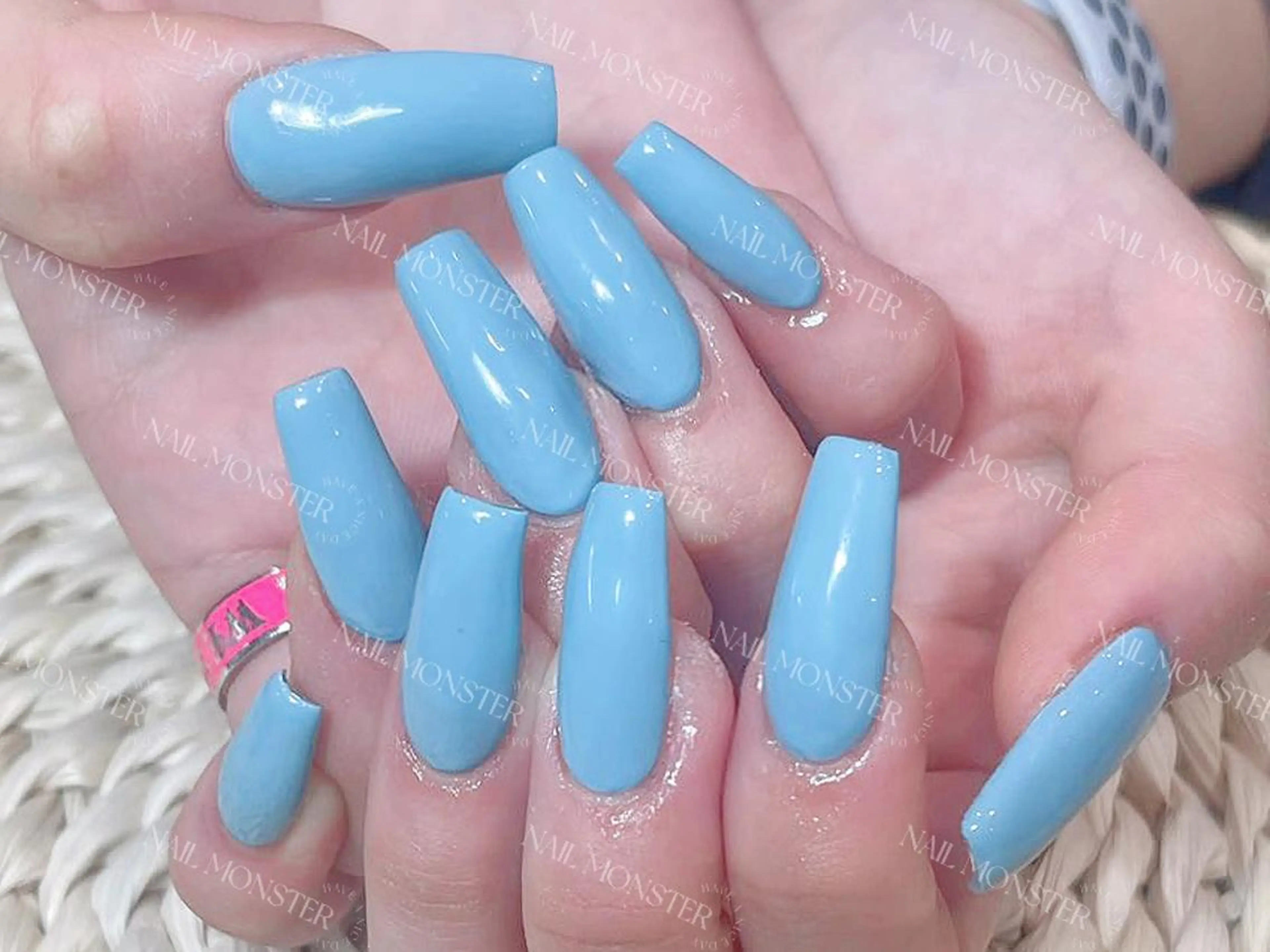 ネイル ワンカラーネイル スカルプネイル YUKI_ Monster💟のネイルデザイン