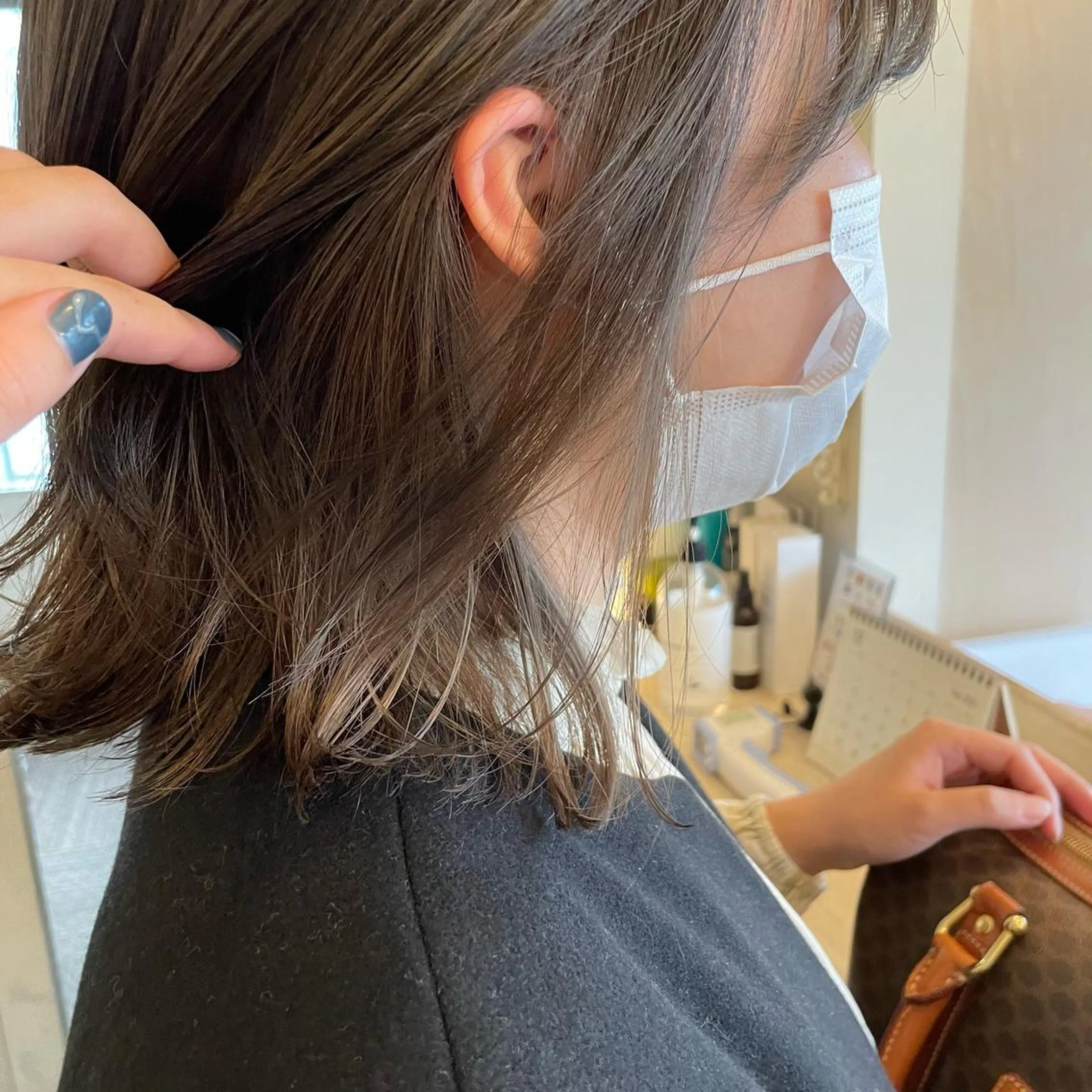 ミディアム ヘアカラー トリートメント ボブウルフ／ボブ Satsuki【名駅のヘアスタイル