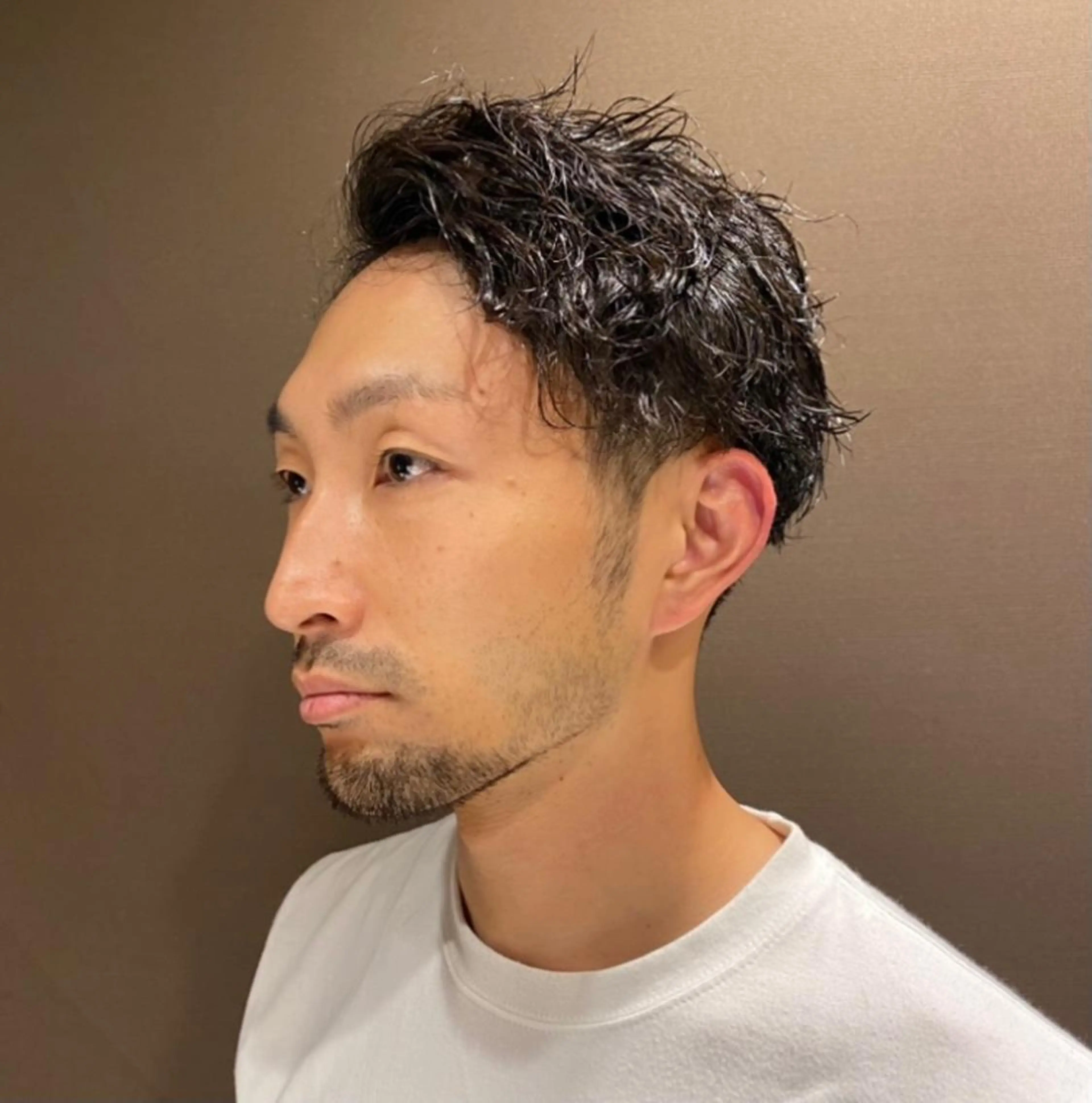 ミディアム パーマ メンズ 大泉 和也のヘアスタイル