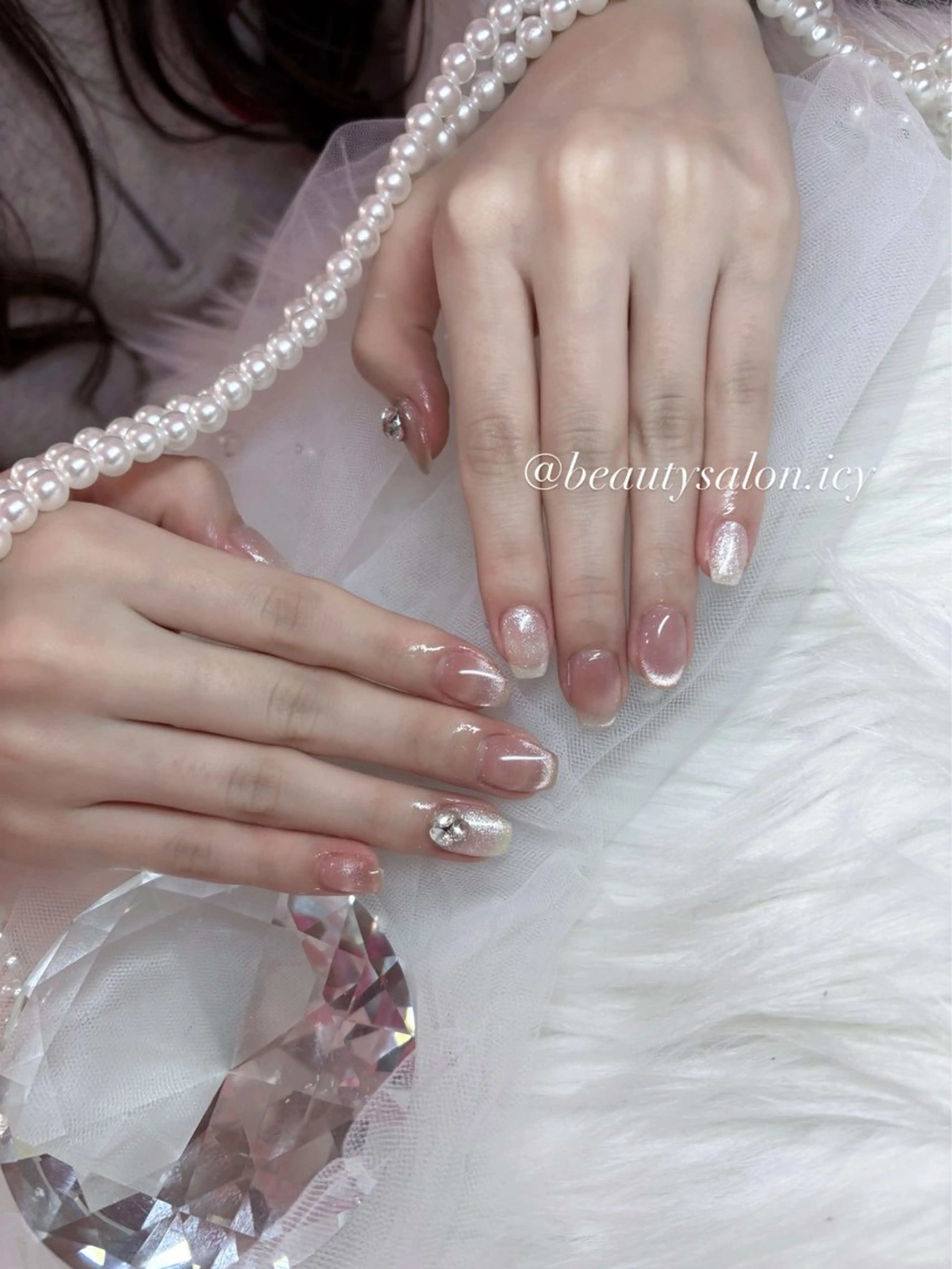 ネイル 韓国ネイル ロングネイル メンズネイル ワンホンネイル ハンドネイル ビューティーサロン ICYのネイルデザイン