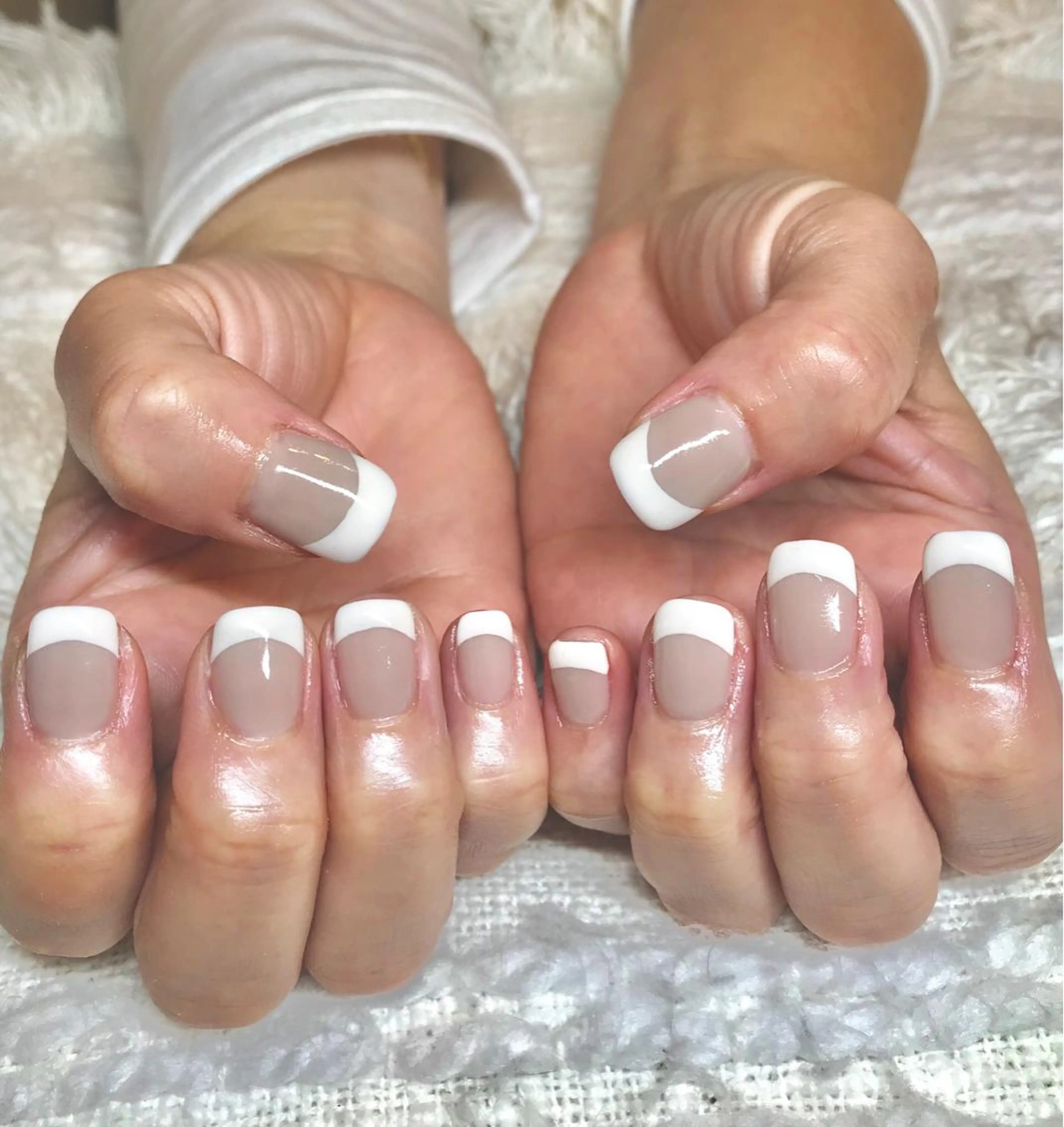 ショート カラー パーマ ネイル マツエク・マツパ フレンチネイル nail&eye Aoのマツエク・マツパデザイン