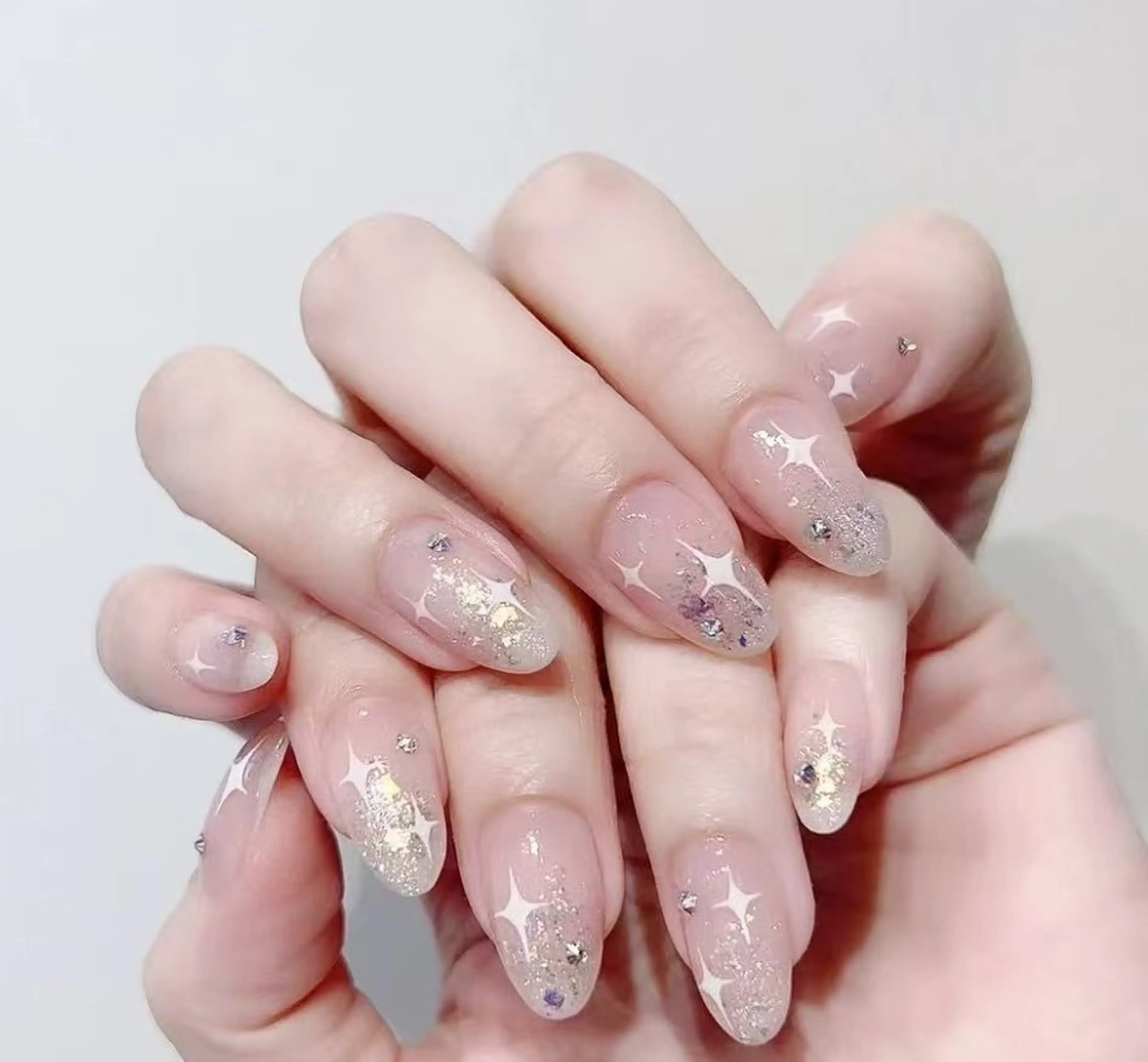 ネイル オーロラネイル フラワーネイル フットネイル フレンチネイル ジェルネイル ハンドネイル BabyYouMi ねねのネイルデザイン