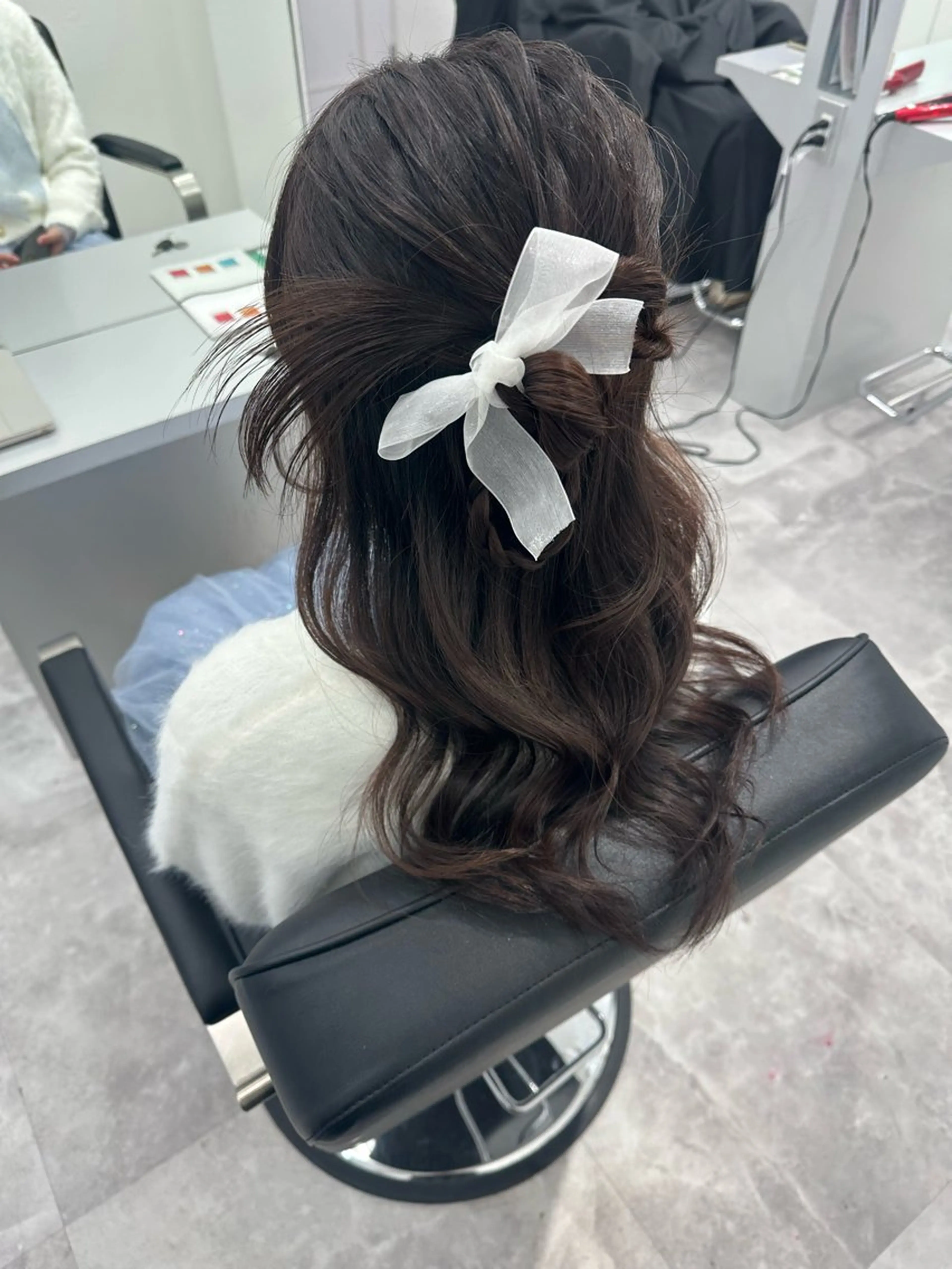 ロング ヘアアレンジ ハーフアップ ヨシンモリ ヘアセット 💜髪質改善推し💜 Sein.せりのヘアスタイル