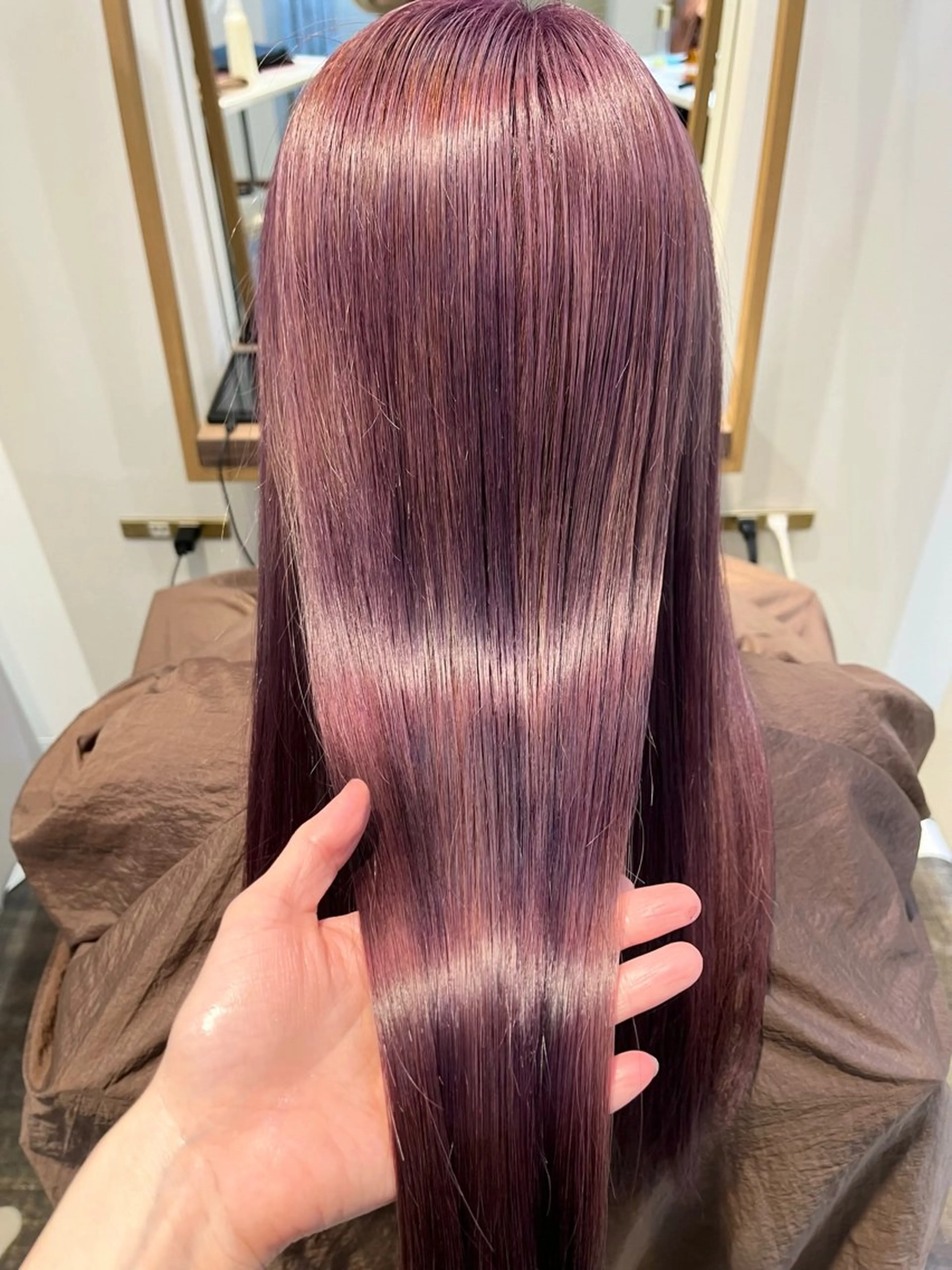 ロング カラー ベージュカラー ハイトーンカラー ピンクカラー ピンクベージュ ローズカラー 髪質改善カラー☆ ヘアアレンジmiyuのヘアスタイル