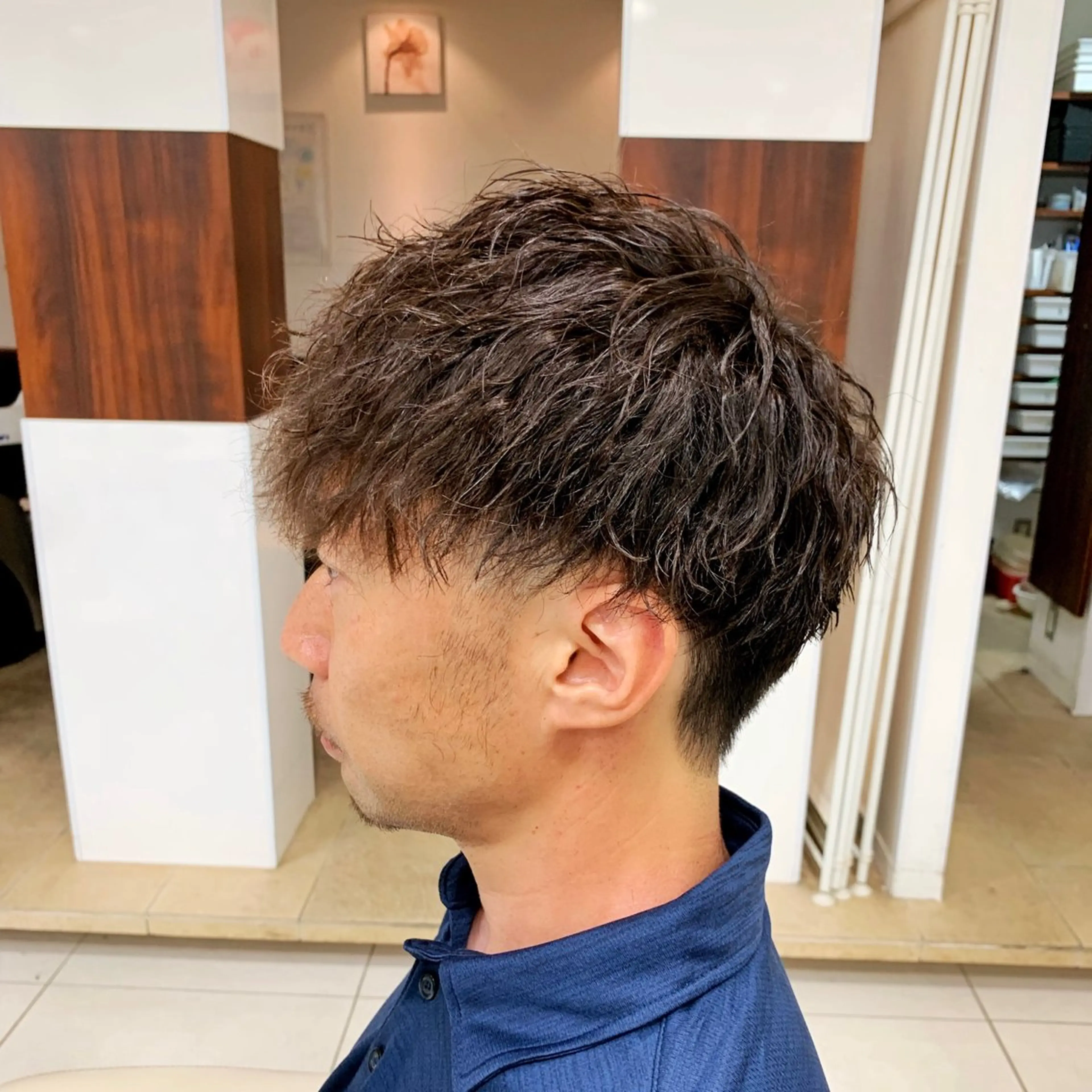 ショート パーマ メンズ 店舗指名No.1 吉岡　弘のヘアスタイル