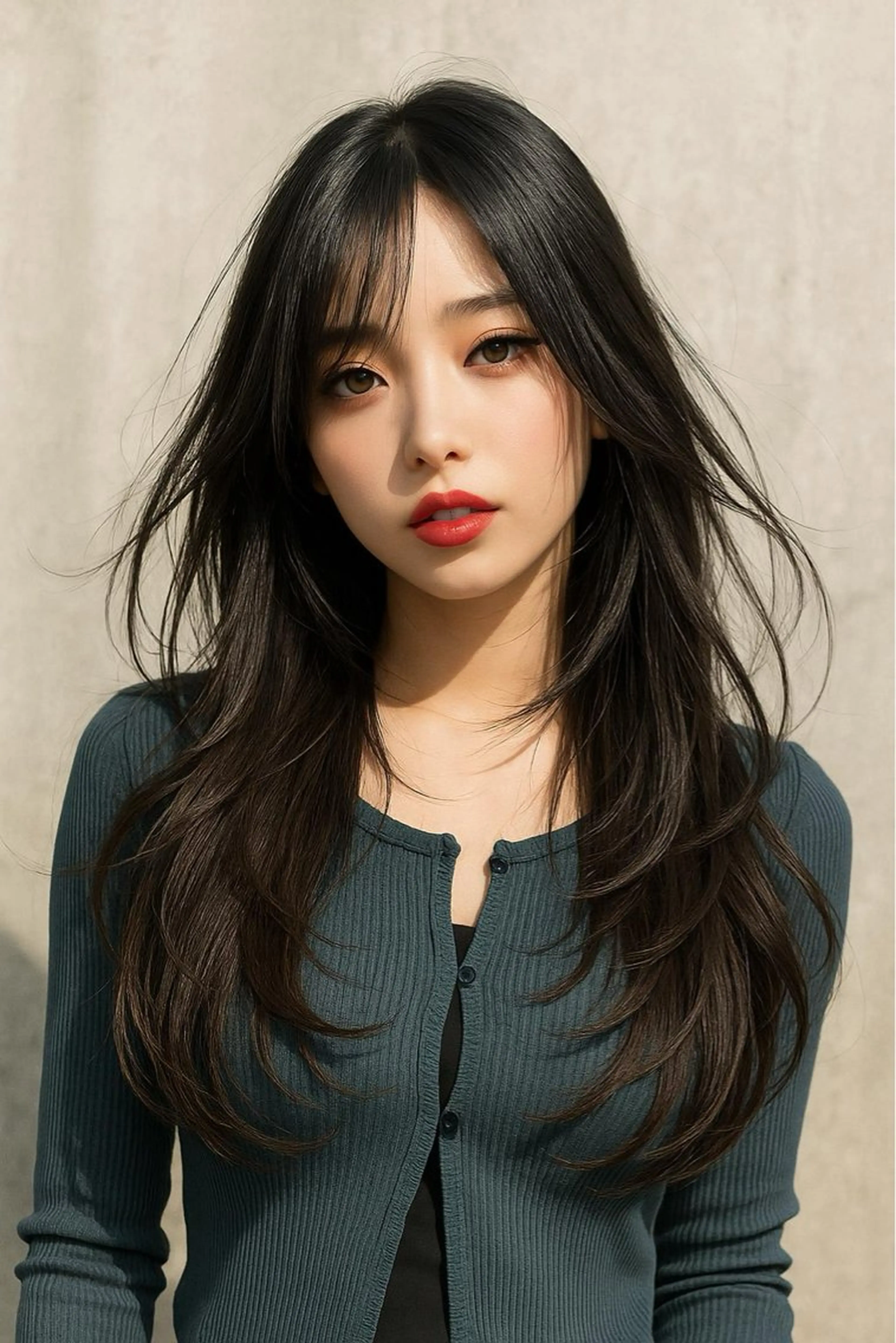 ロング カラー パーマ レイヤーカット さく/髪質改善× 縮毛矯正/町田のヘアスタイル