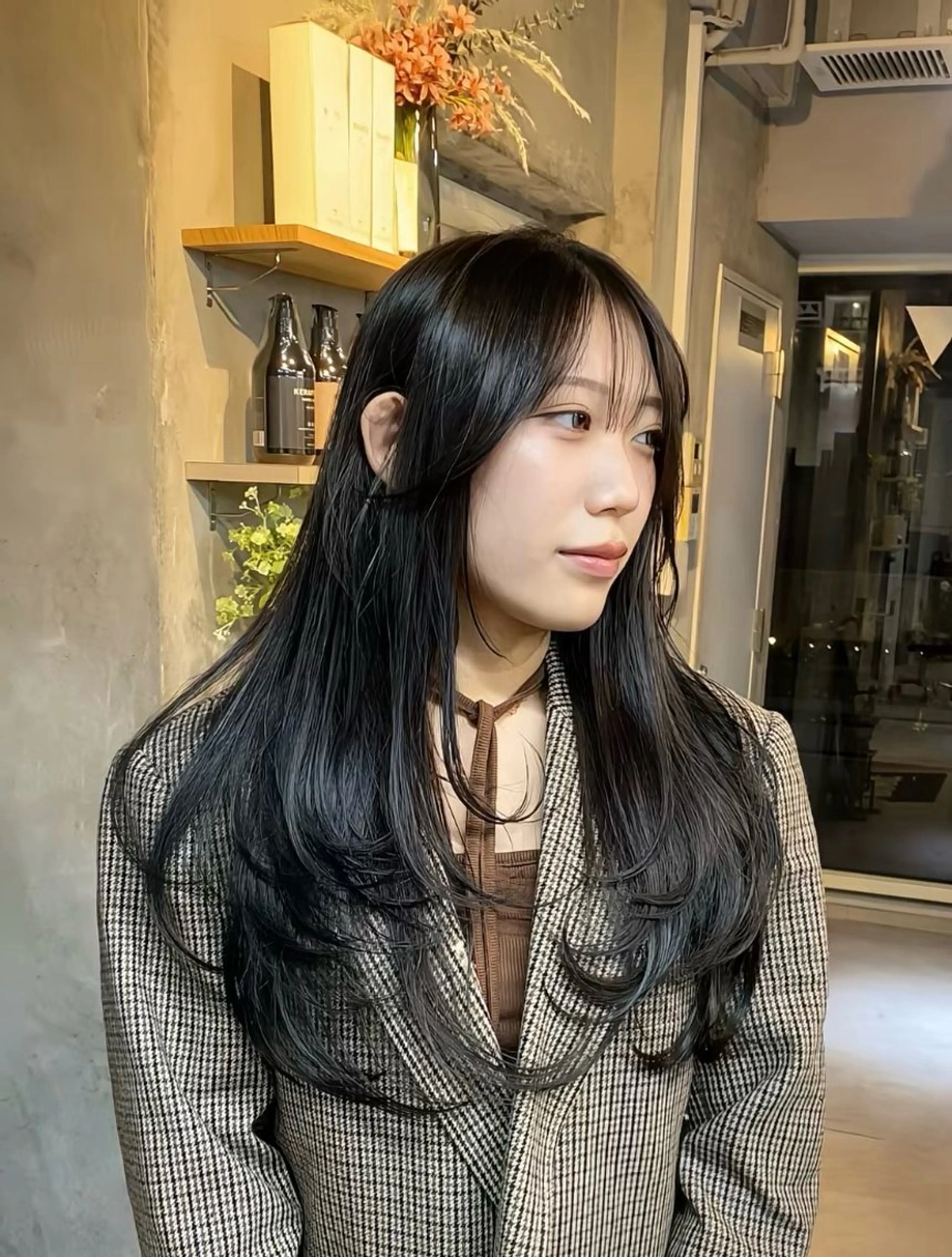 セミロング 韓国風ヘア レイヤーカット カット ヘアカラー FORT所属・レイヤー/髪質改善 池本　紘之のヘアスタイル