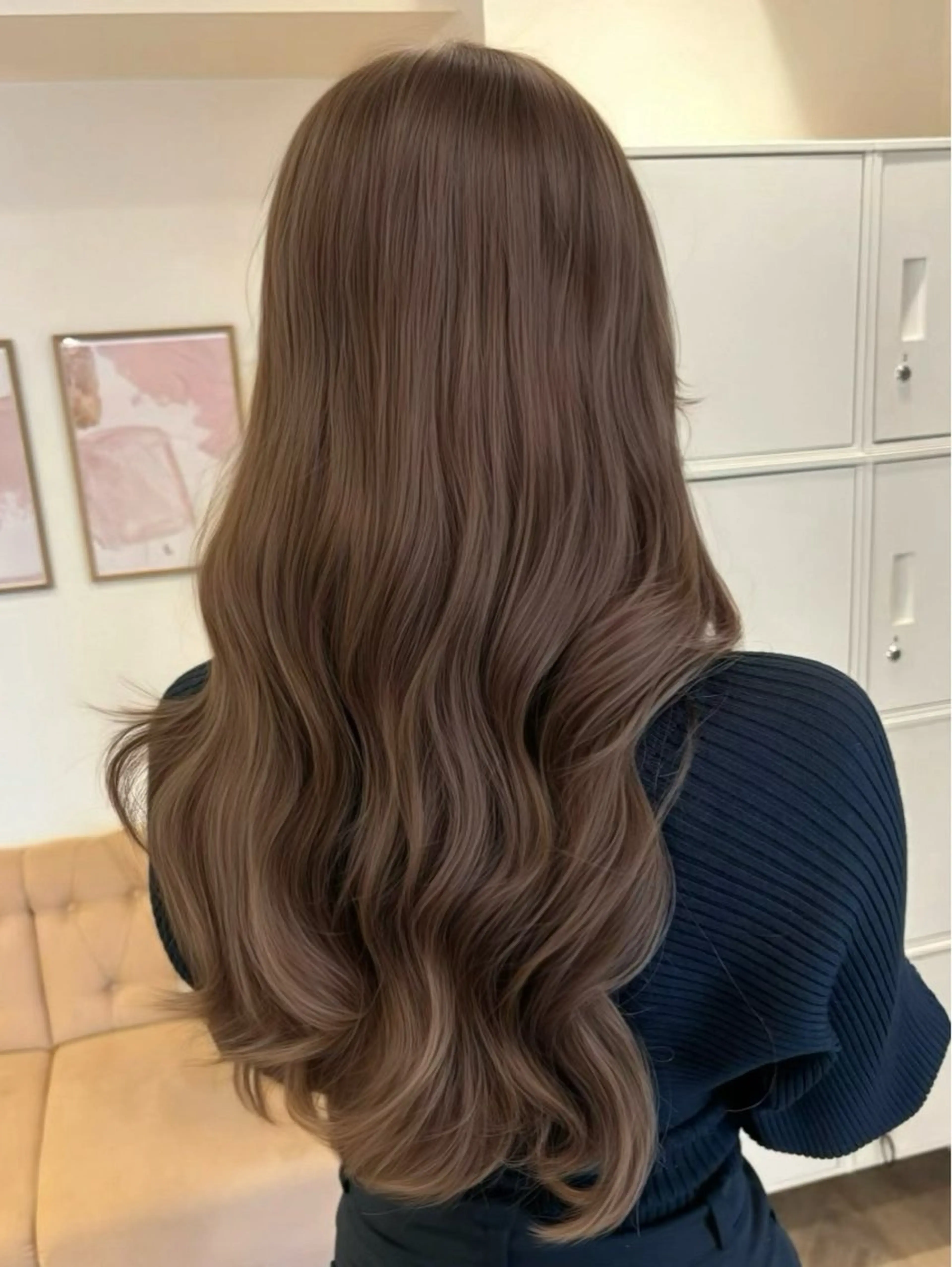 ロング カラー ヘアカラー トリートメント ミルクティ/ピンク/ レイヤー/yuriaのヘアスタイル