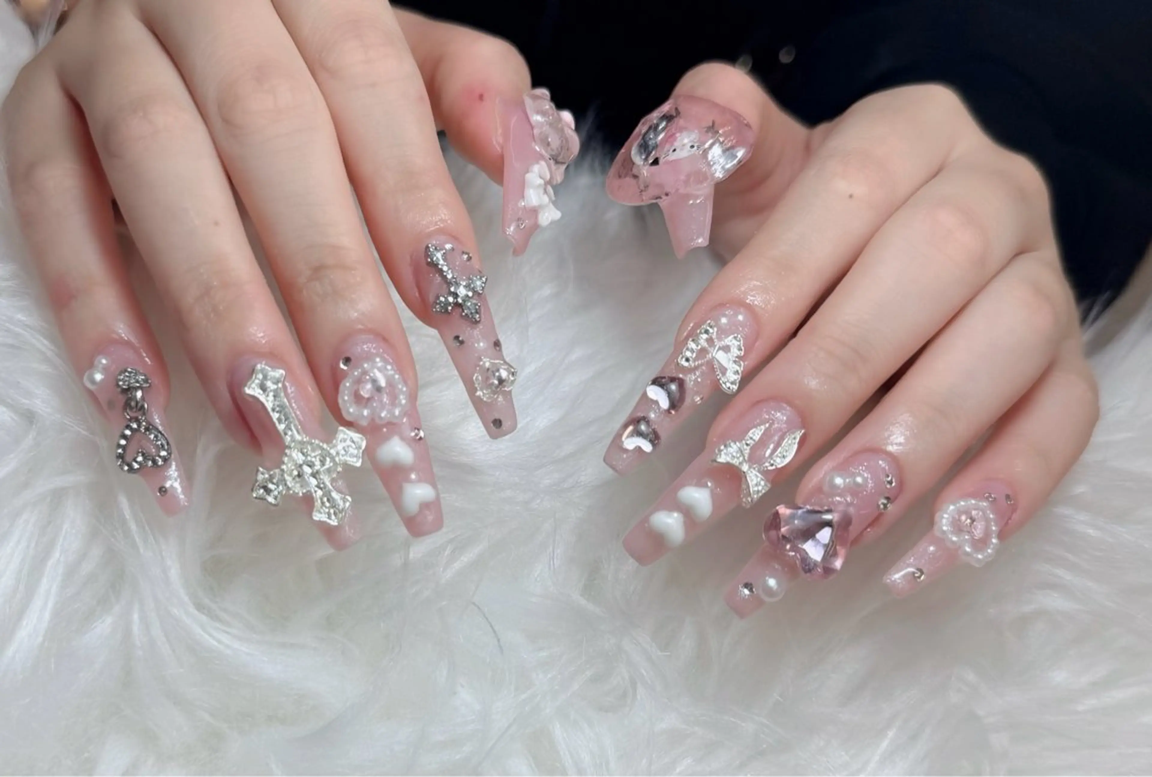 ネイル アートネイル フレンチネイル ジェルネイル 韓国ネイル マグネットネイル ハンドネイル Lenie Nail Okuboのネイルデザイン