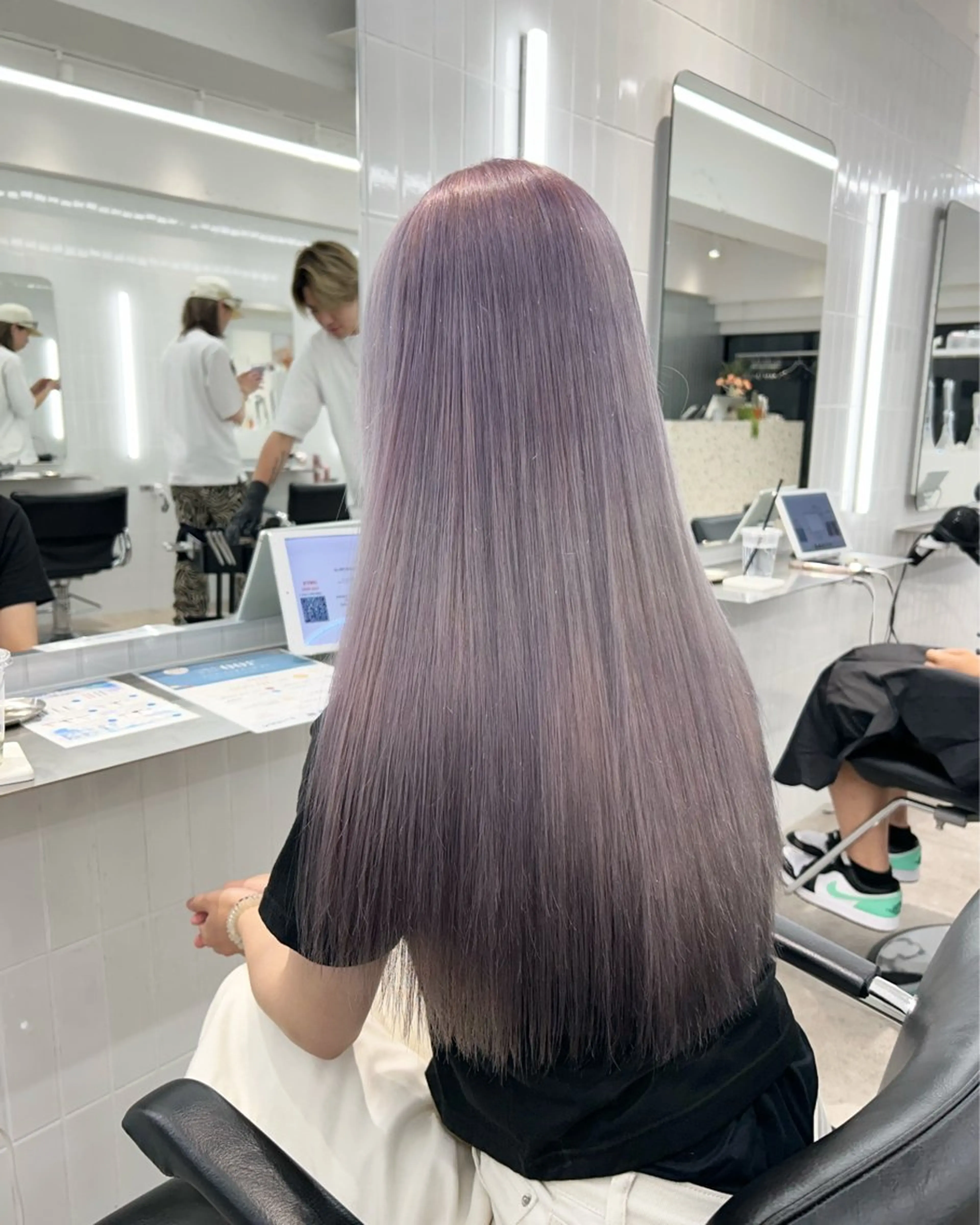 セミロング カラー ヘアカラー 🫧ミルクティー ブリーチRIKU🫧のヘアスタイル