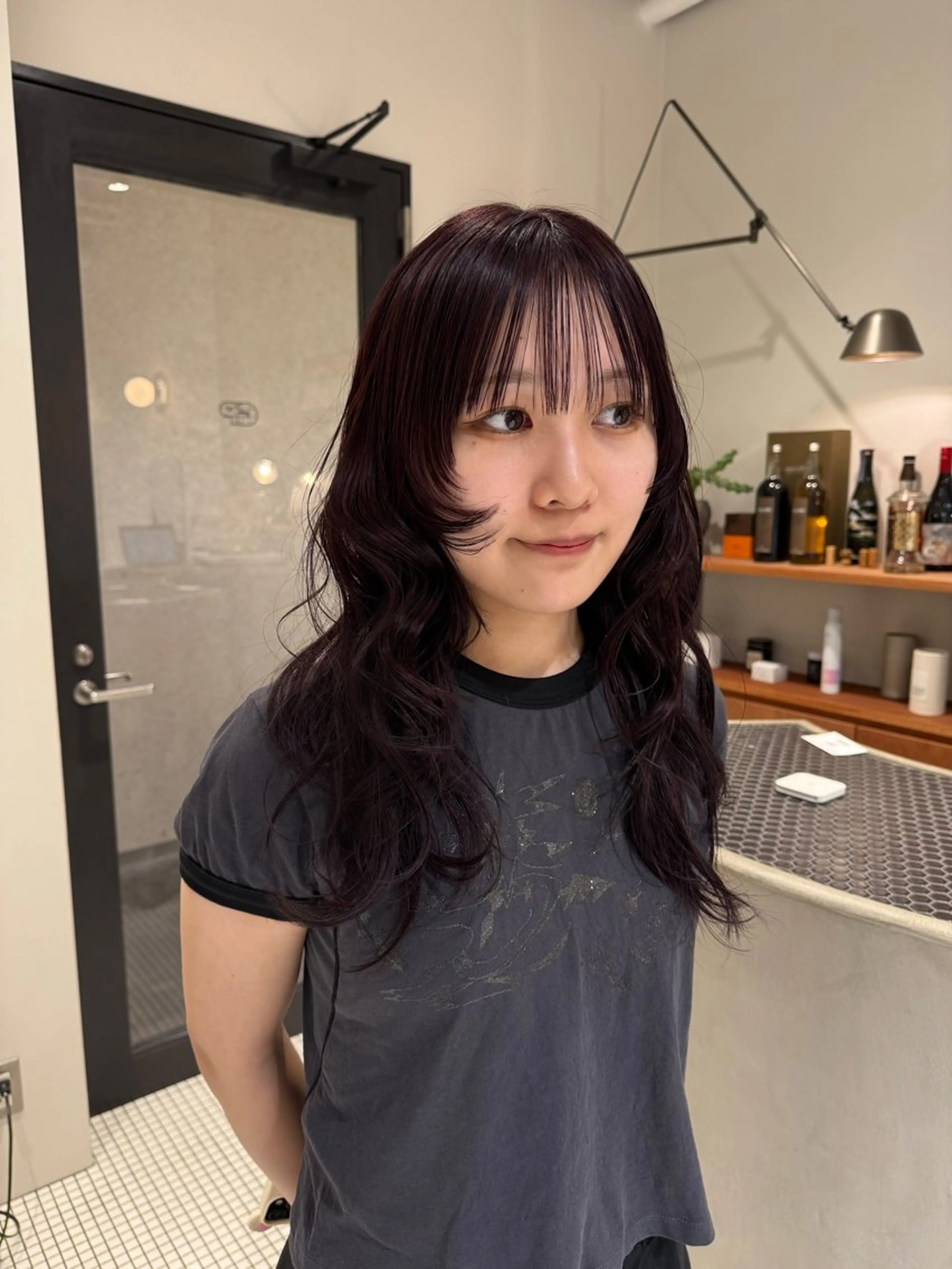 ロング カラー ブラウンカラー ラベンダーカラー カット ヘアカラー トリートメント コノカ/暖色カラー/ 透明感カラーのヘアスタイル