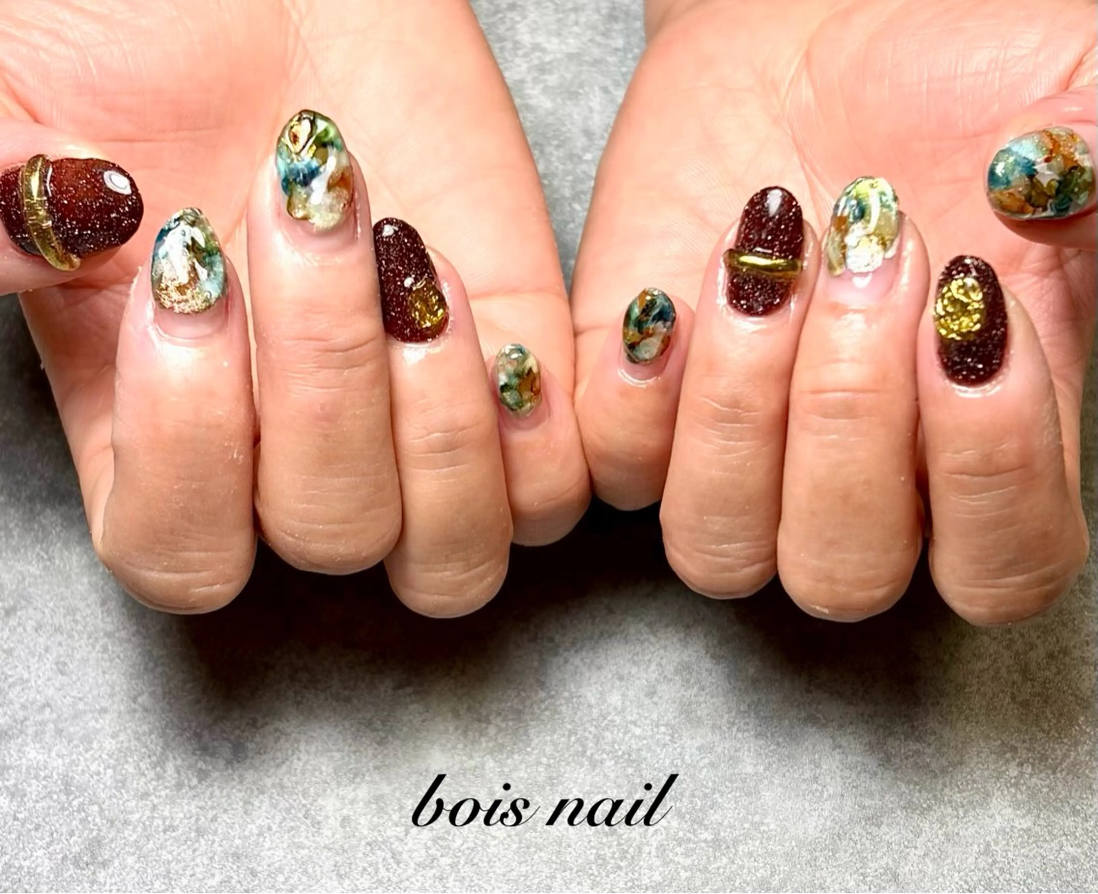 ネイル アートネイル ハンドネイル bois nail ボワネイル北巽のネイルデザイン