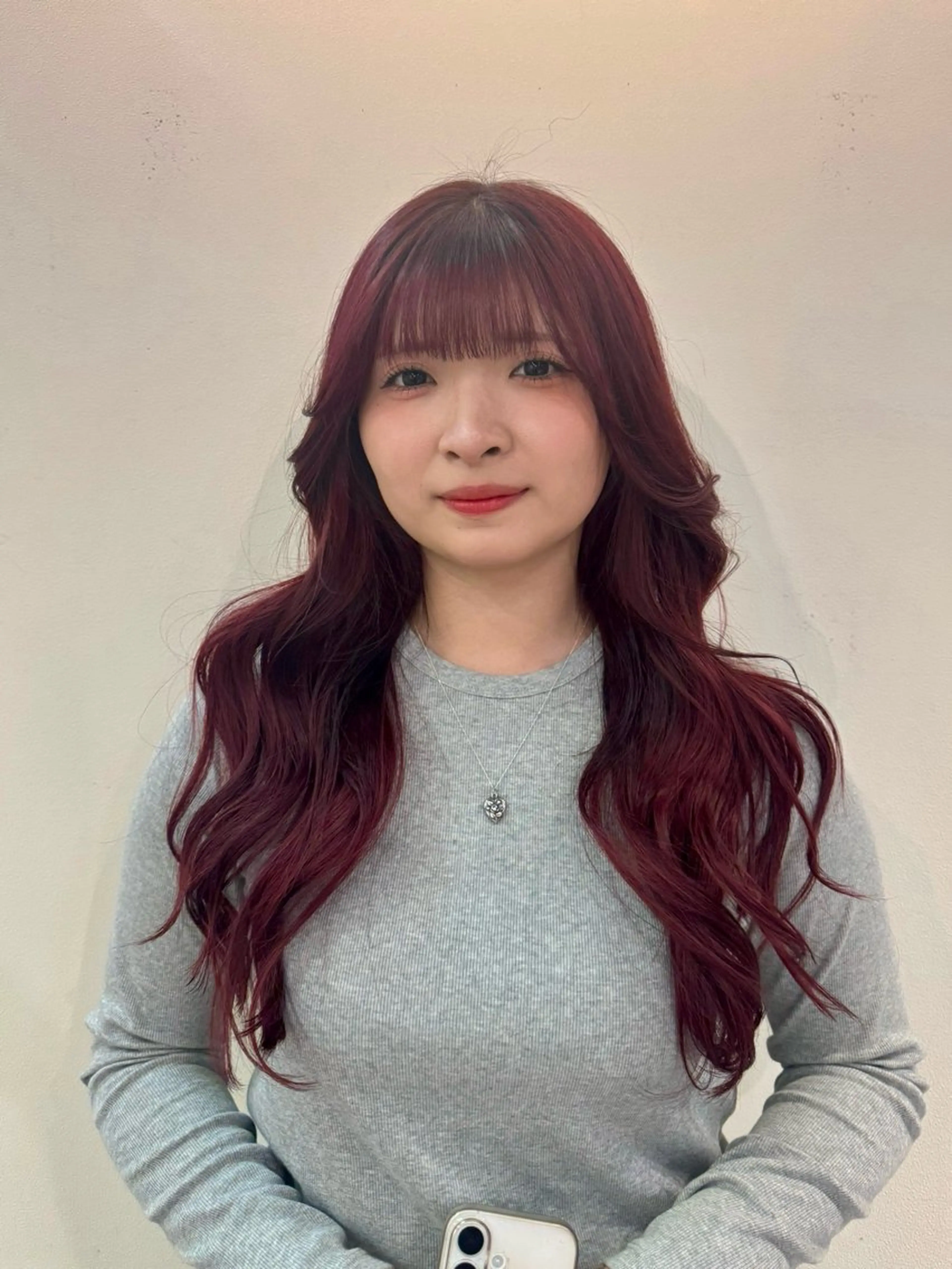 セミロング カラー ヘアカラー ハイトーン/ネイル /ミウ 🌺❤︎のネイルデザイン