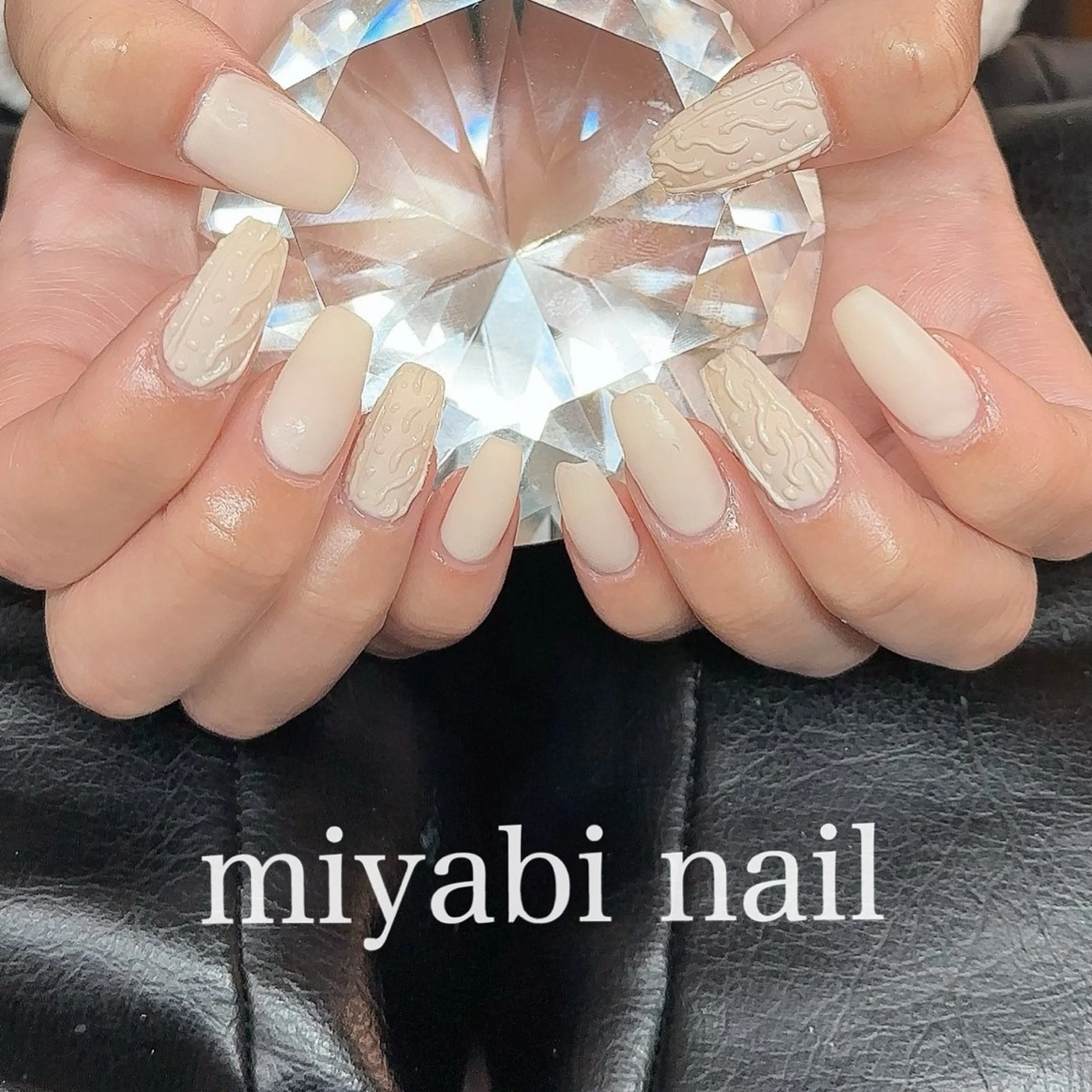 ネイル ジェルネイル マットネイル 持ち込み 冬ネイル miyabi nail 桂川駅近くのネイルデザイン