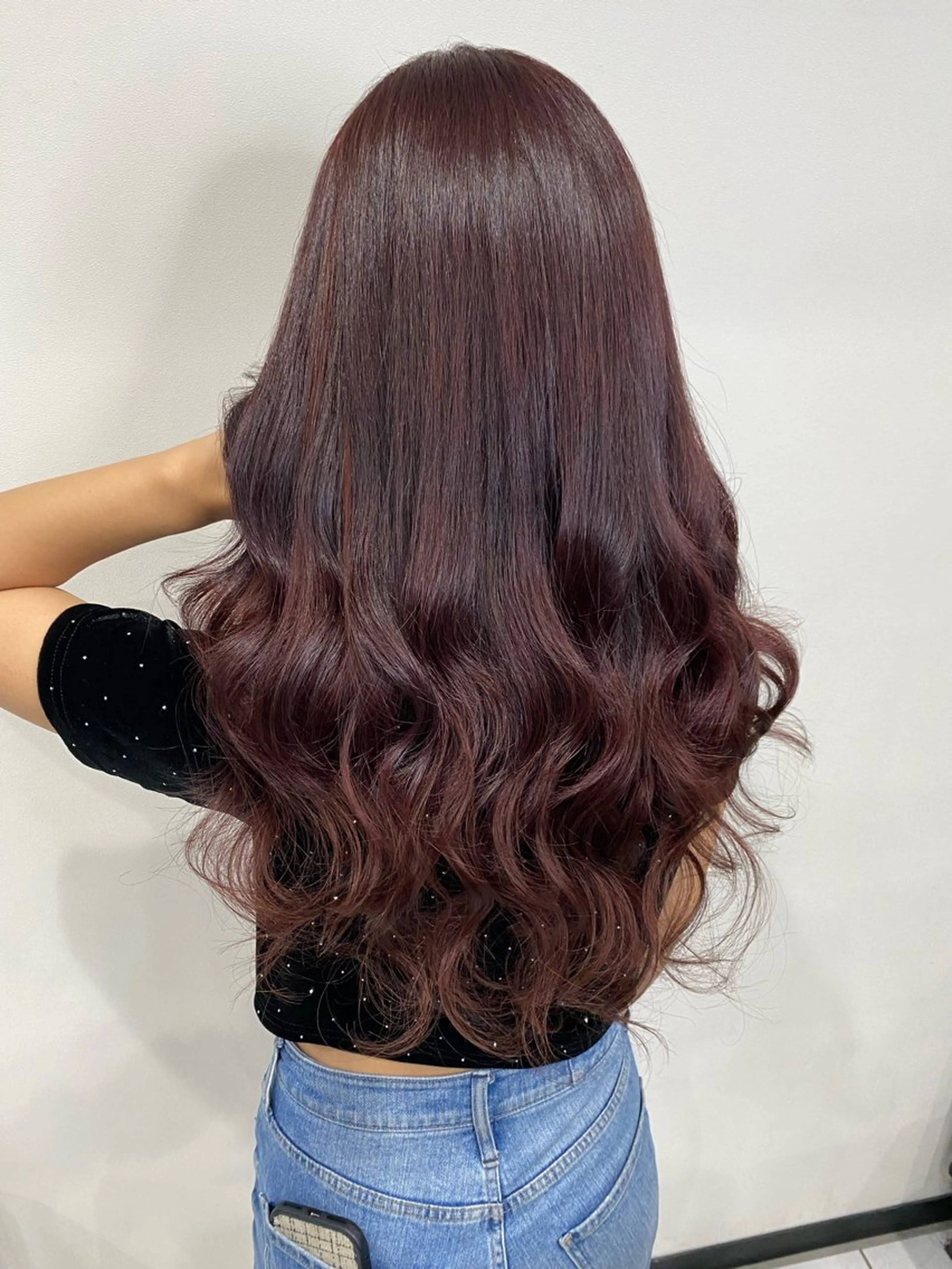 ロング レッドブラウン エクステ HIYORI🌺 /ジェルムのヘアスタイル