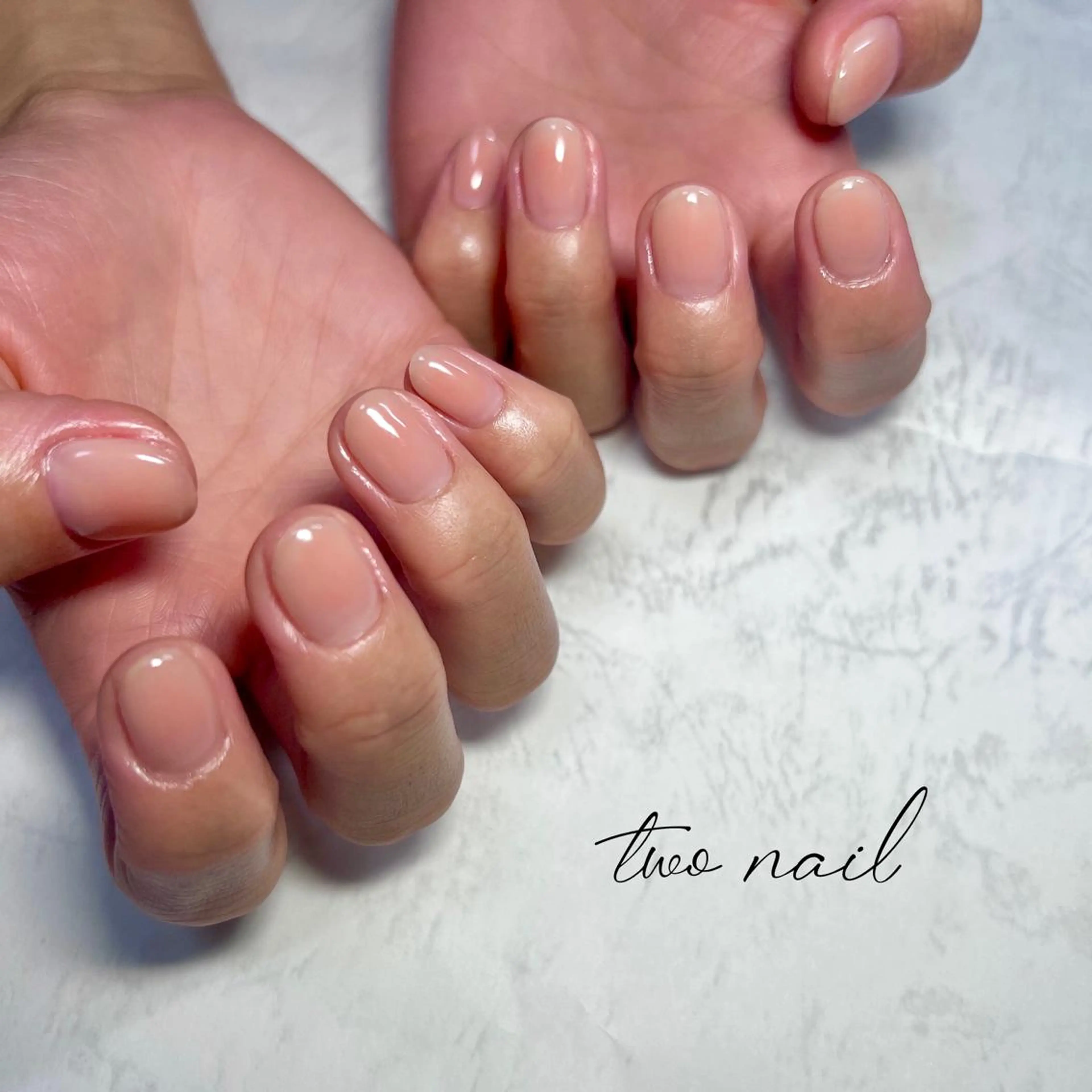 ネイル アートネイル フットネイル ハート ニュアンスネイル ホワイト two nailのネイルデザイン