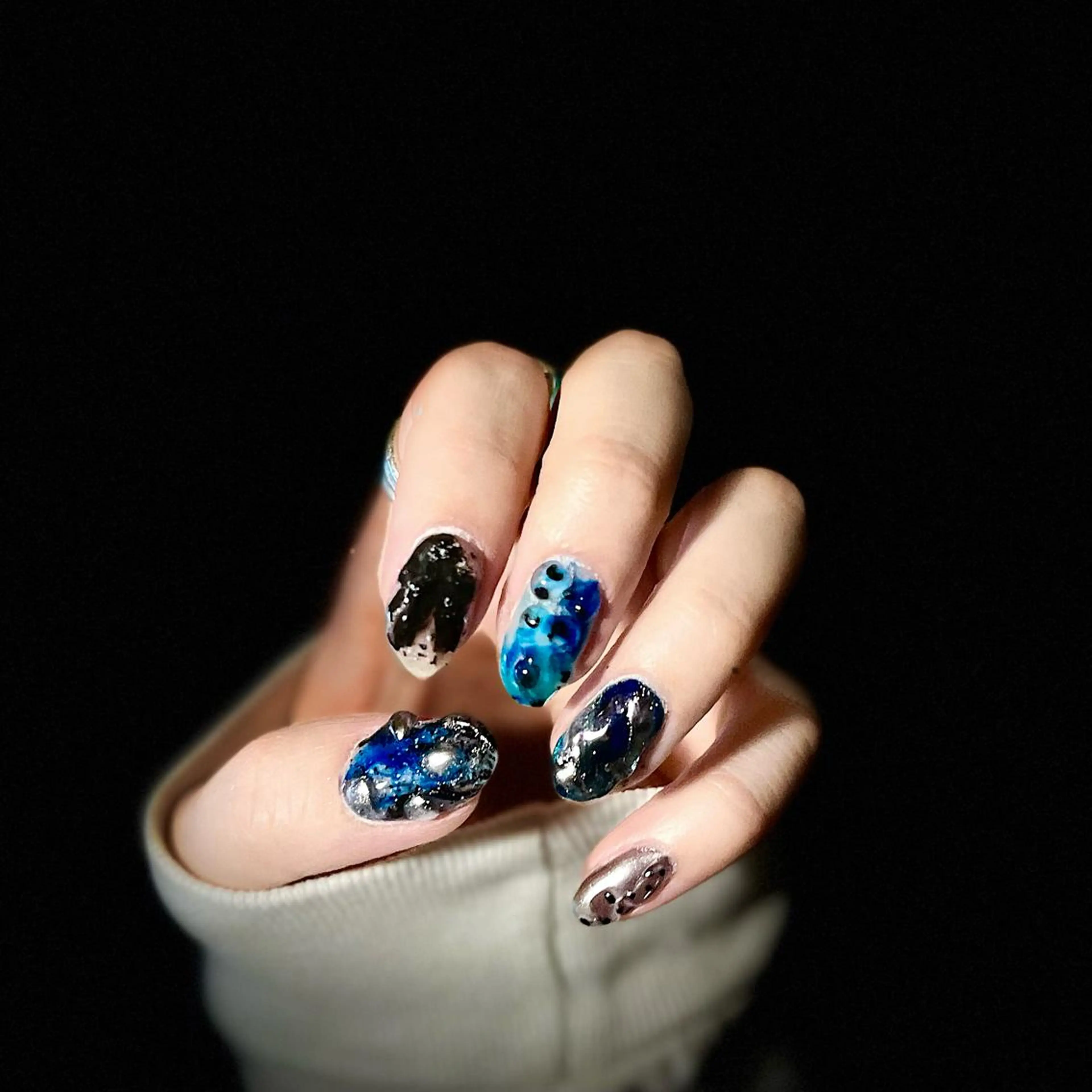 メンズ ネイル メンズ韓国風 アートネイル クリアネイル フレンチネイル ジェルネイル 🐕‍🦺Yappy 💗A-tanのネイルデザイン