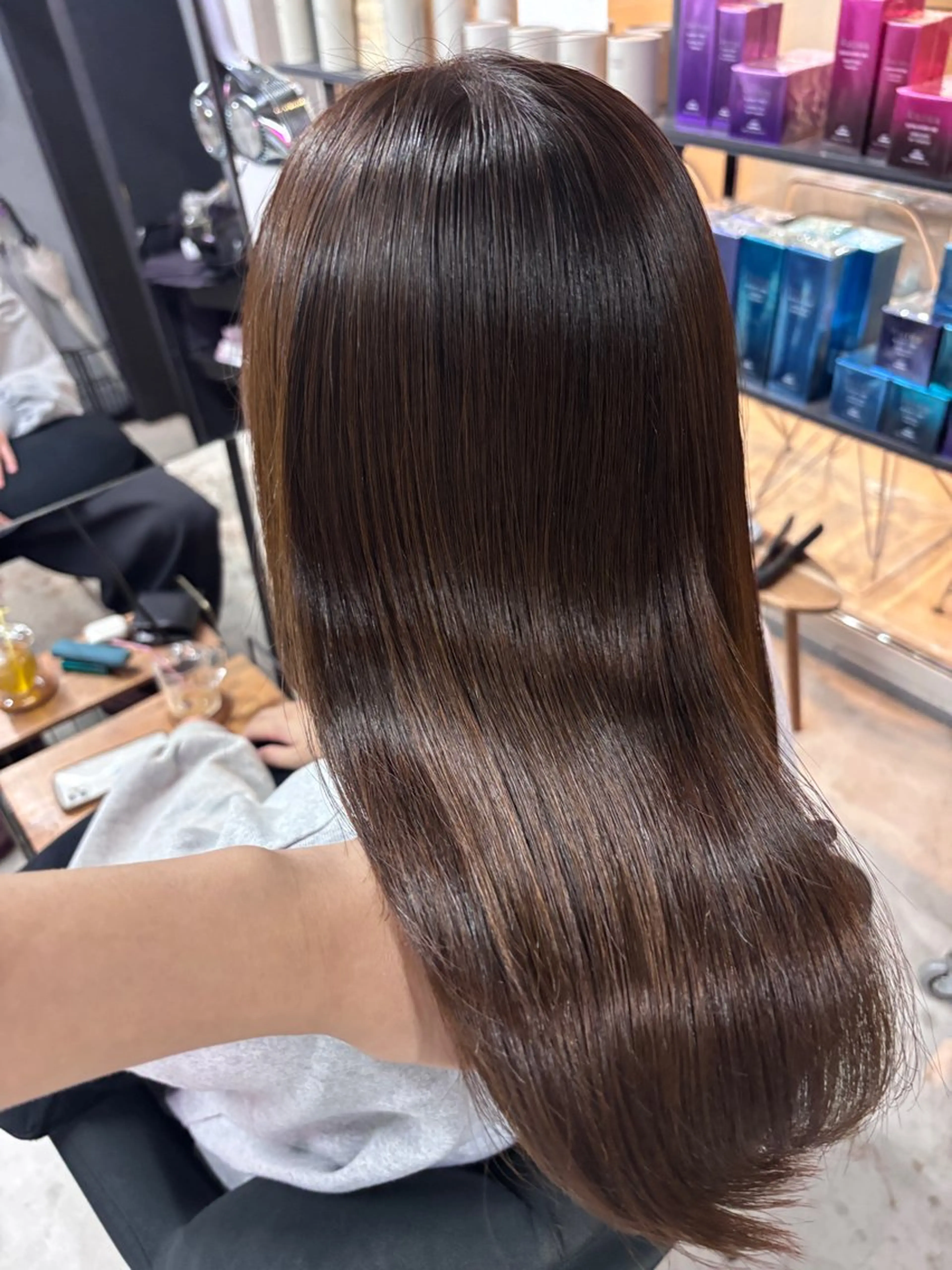 セミロング ヘアカラー 艶ｶﾗｰ🫧 Rico💗空き🈶のヘアスタイル