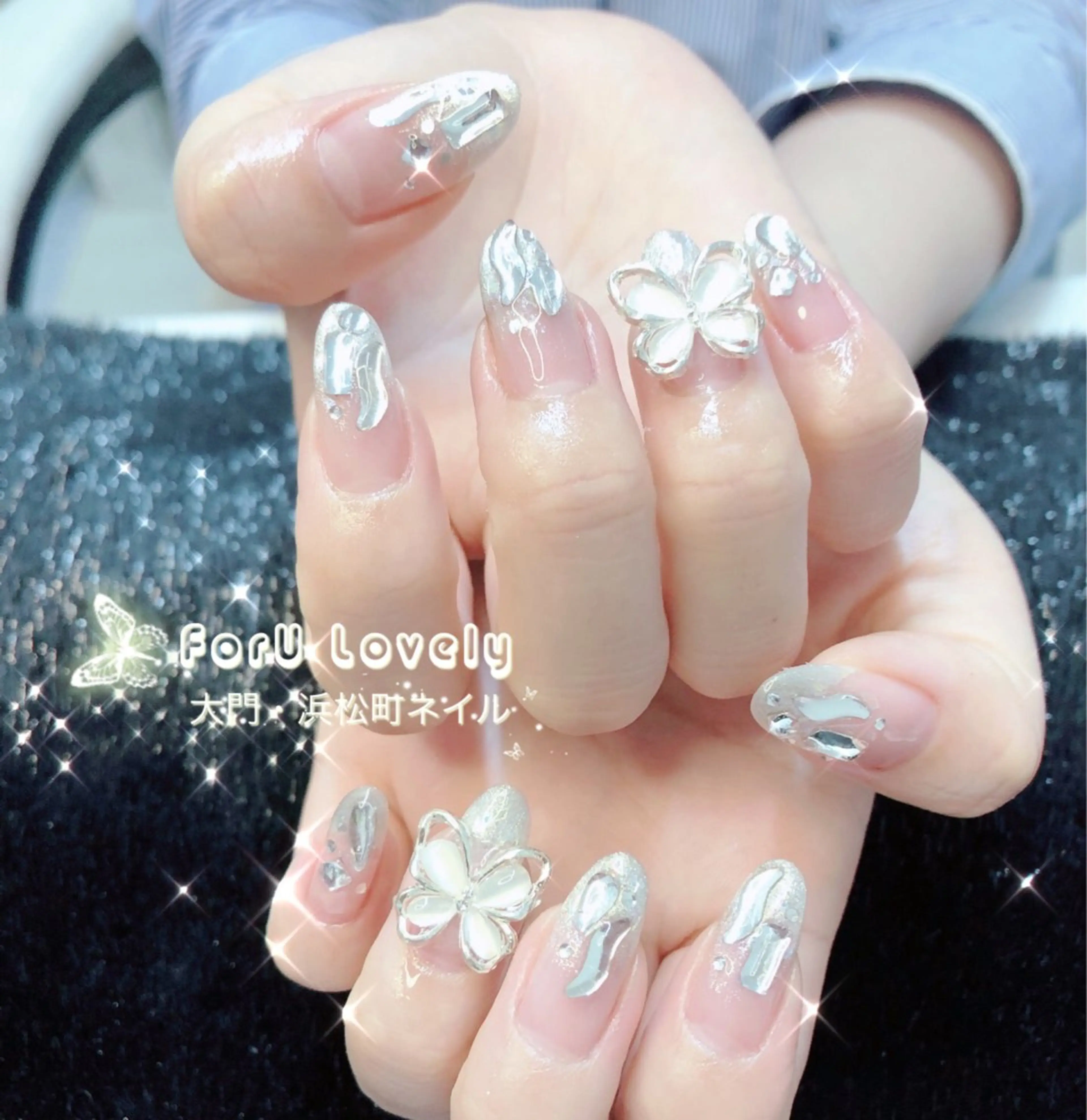 ネイル フットネイル ジェルネイル ハート 韓国ネイル 持ち込み 大門浜松町 ネイルのネイルデザイン