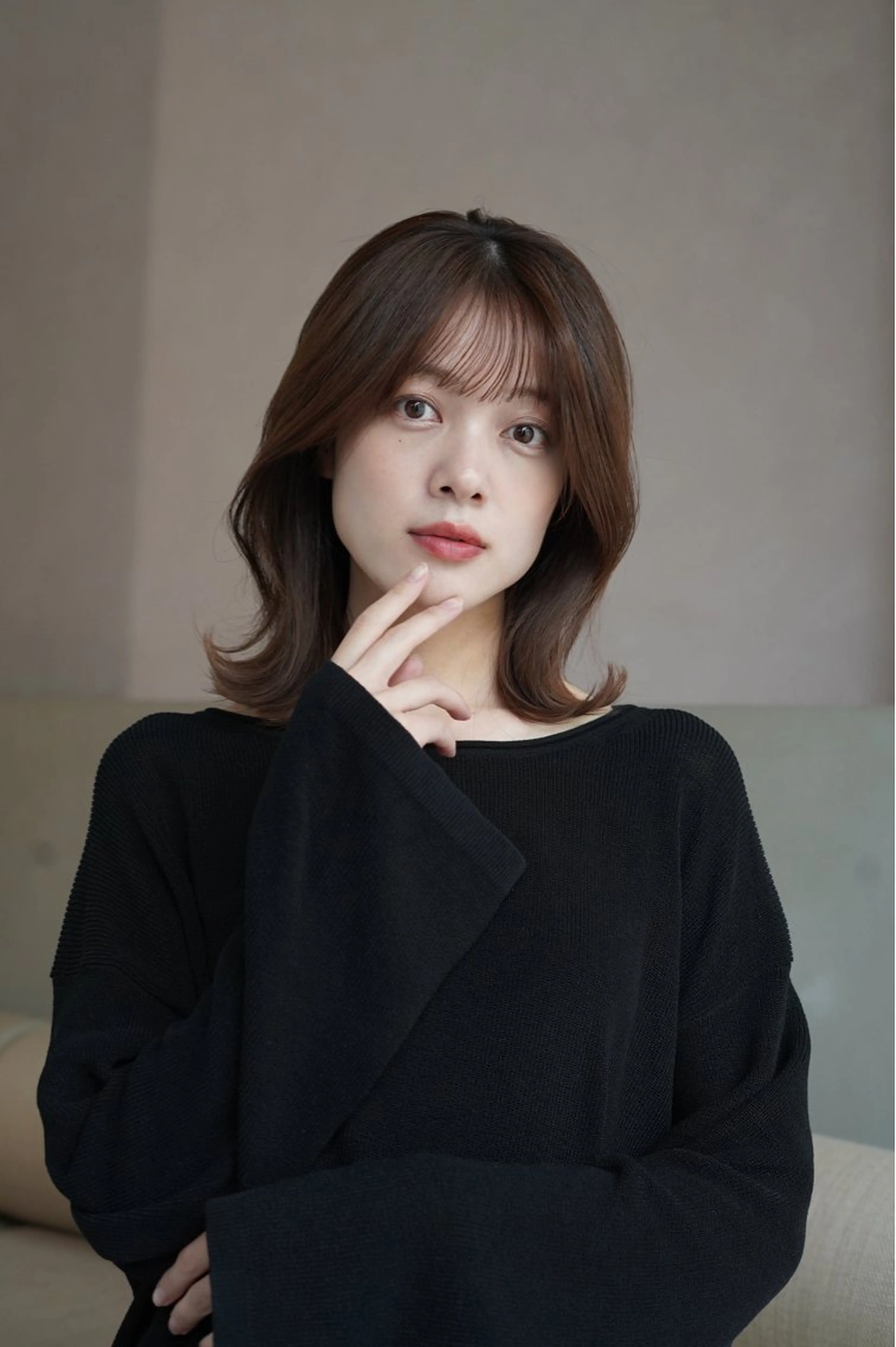 セミロング レイヤーカット/ くびれヘア佐藤大空のヘアスタイル