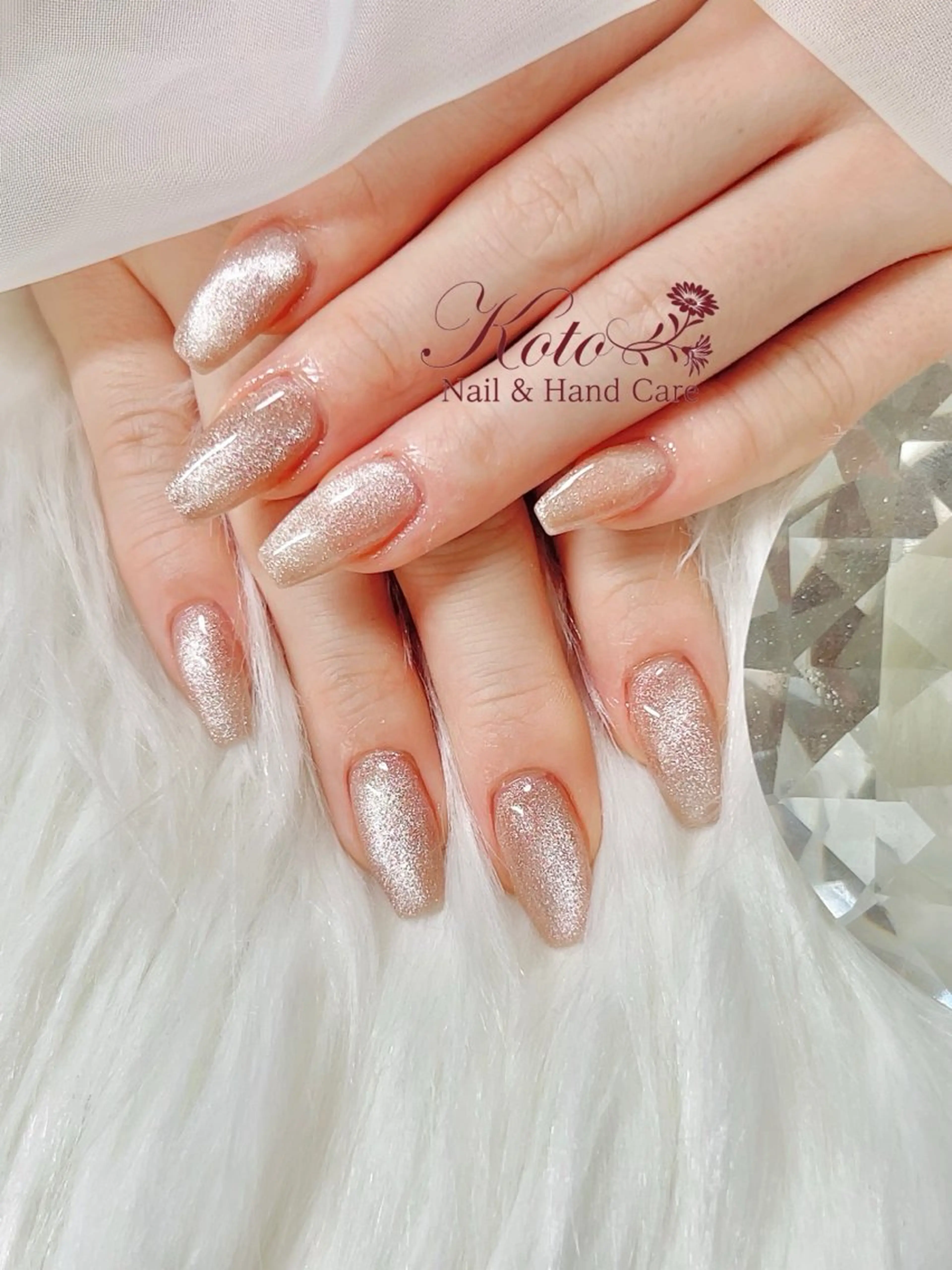 ネイル 長さ出し ジェルネイル マグネットネイル 持ち込み ニュアンスネイル ハンドネイル Nail Salon KOTOのネイルデザイン