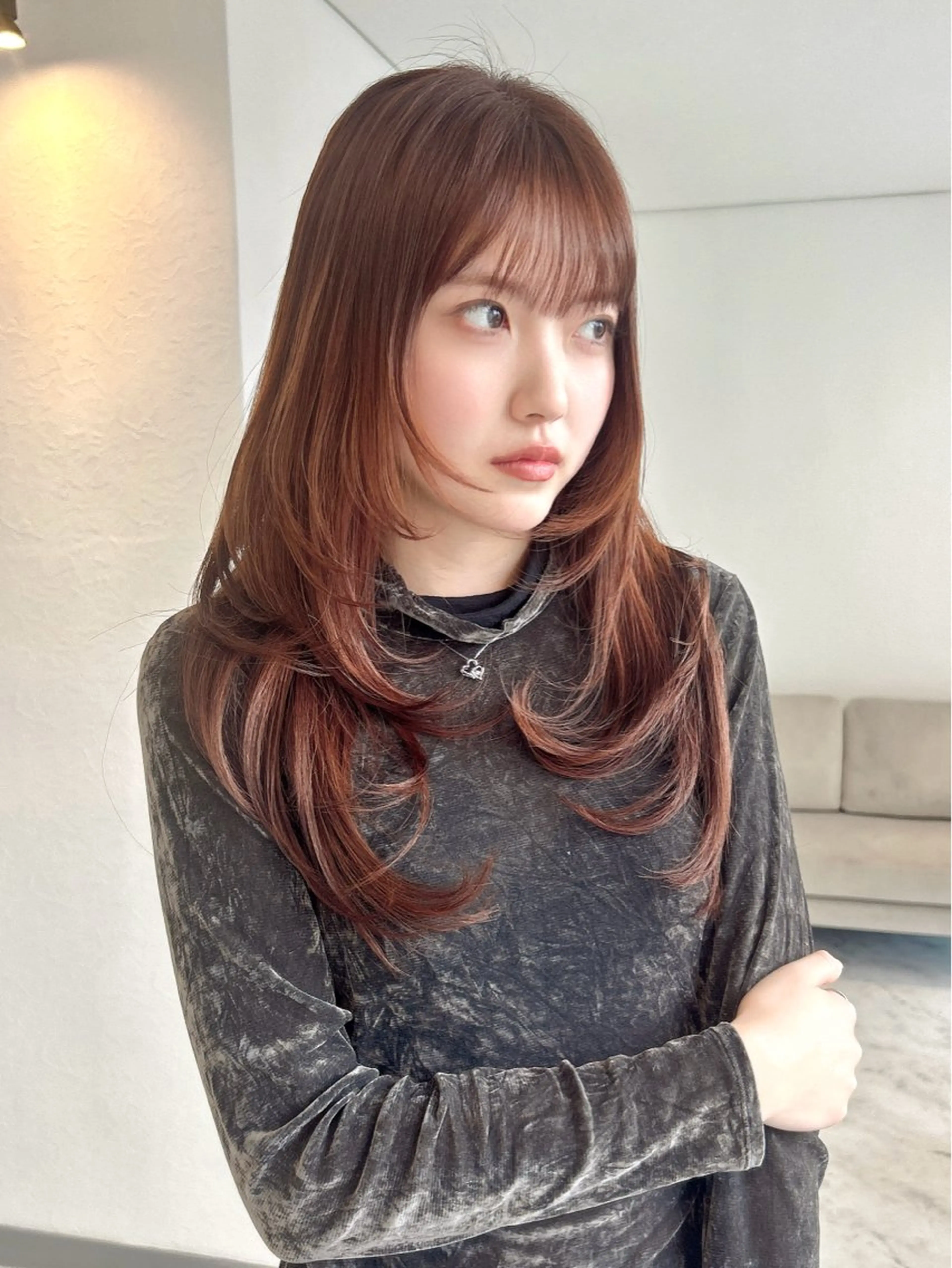 ロング カラー カット ヘアカラー Via  京都烏丸所属・ブロンド/ハイトーン /レイヤー/りなのヘアスタイル